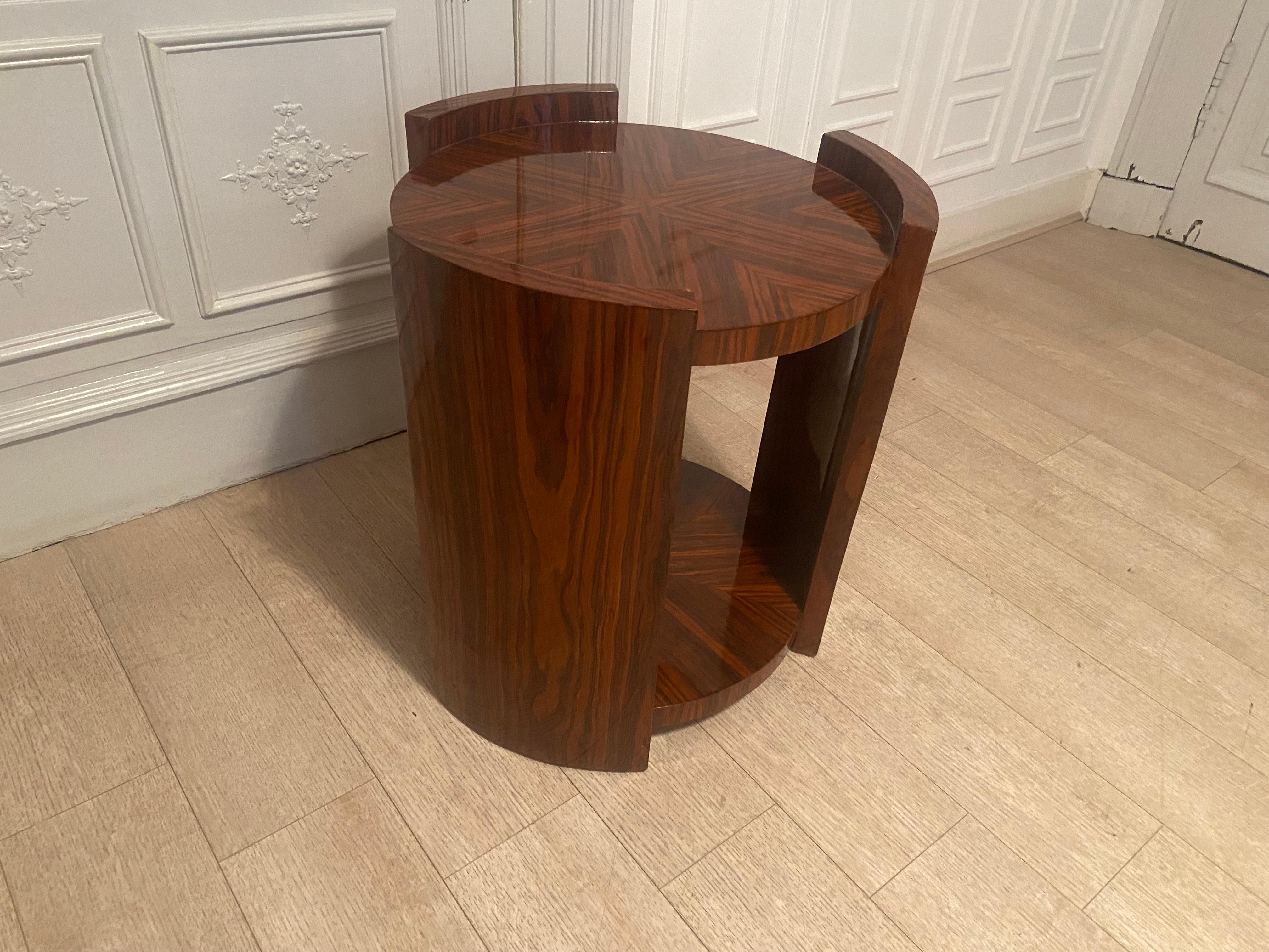 20th Century Pedestal table, mahogany art deco For Sale