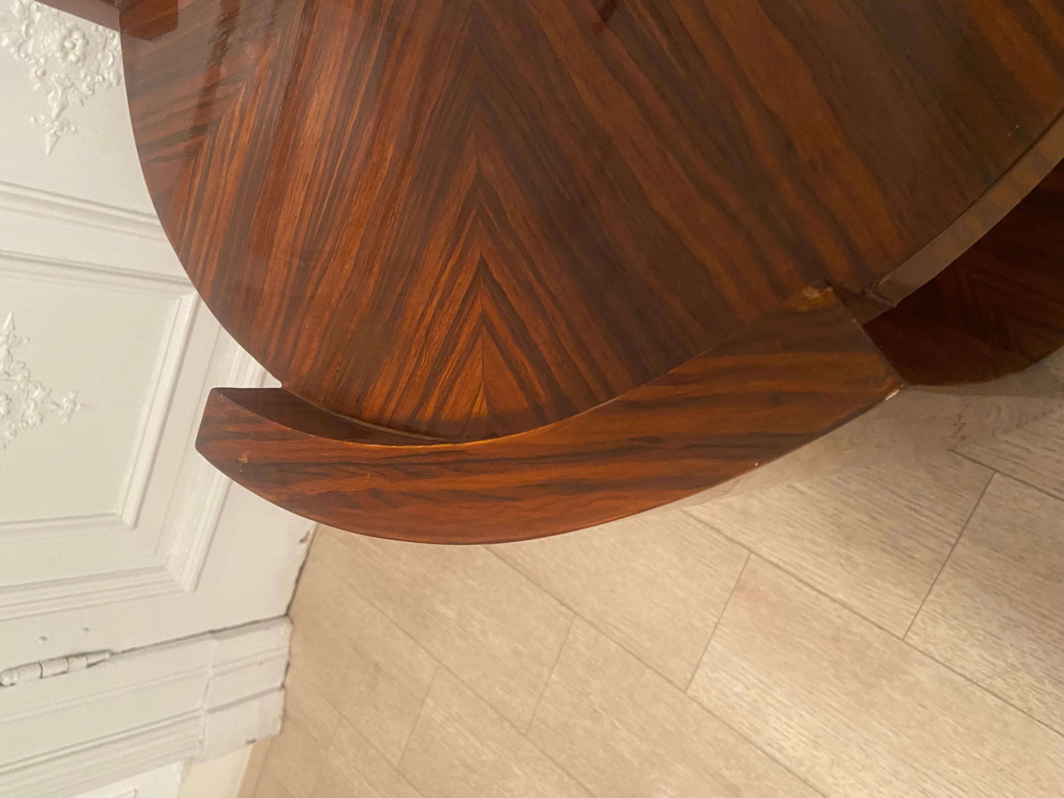 Pedestal table, mahogany art deco For Sale 1