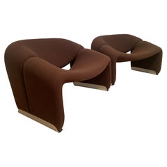 Vintage Groovy Armchairs, Pierre Paulin, Artifort