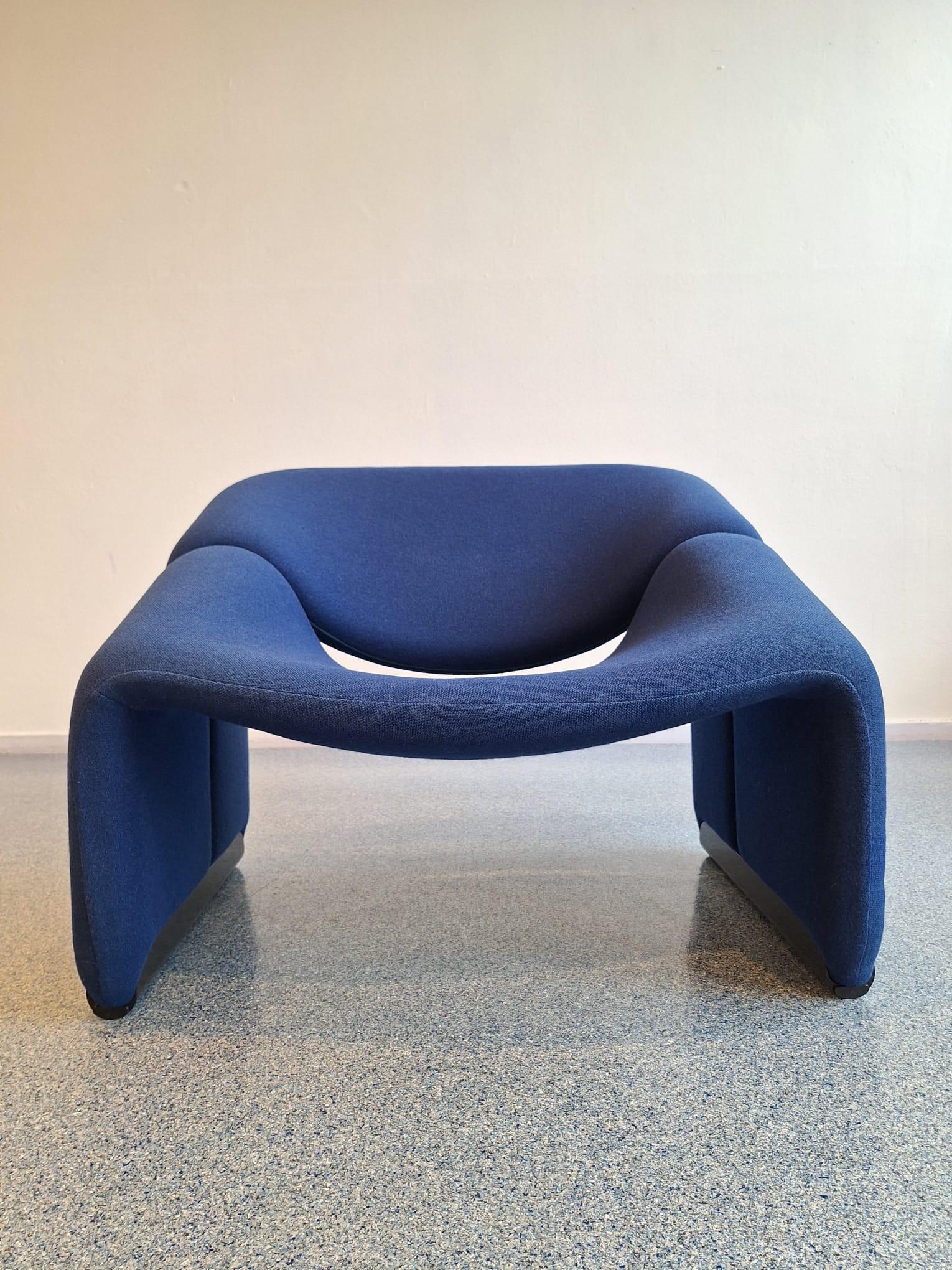 Groovy Stuhl in blau von Pierre Paulin für Artifort (Ende des 20. Jahrhunderts) im Angebot