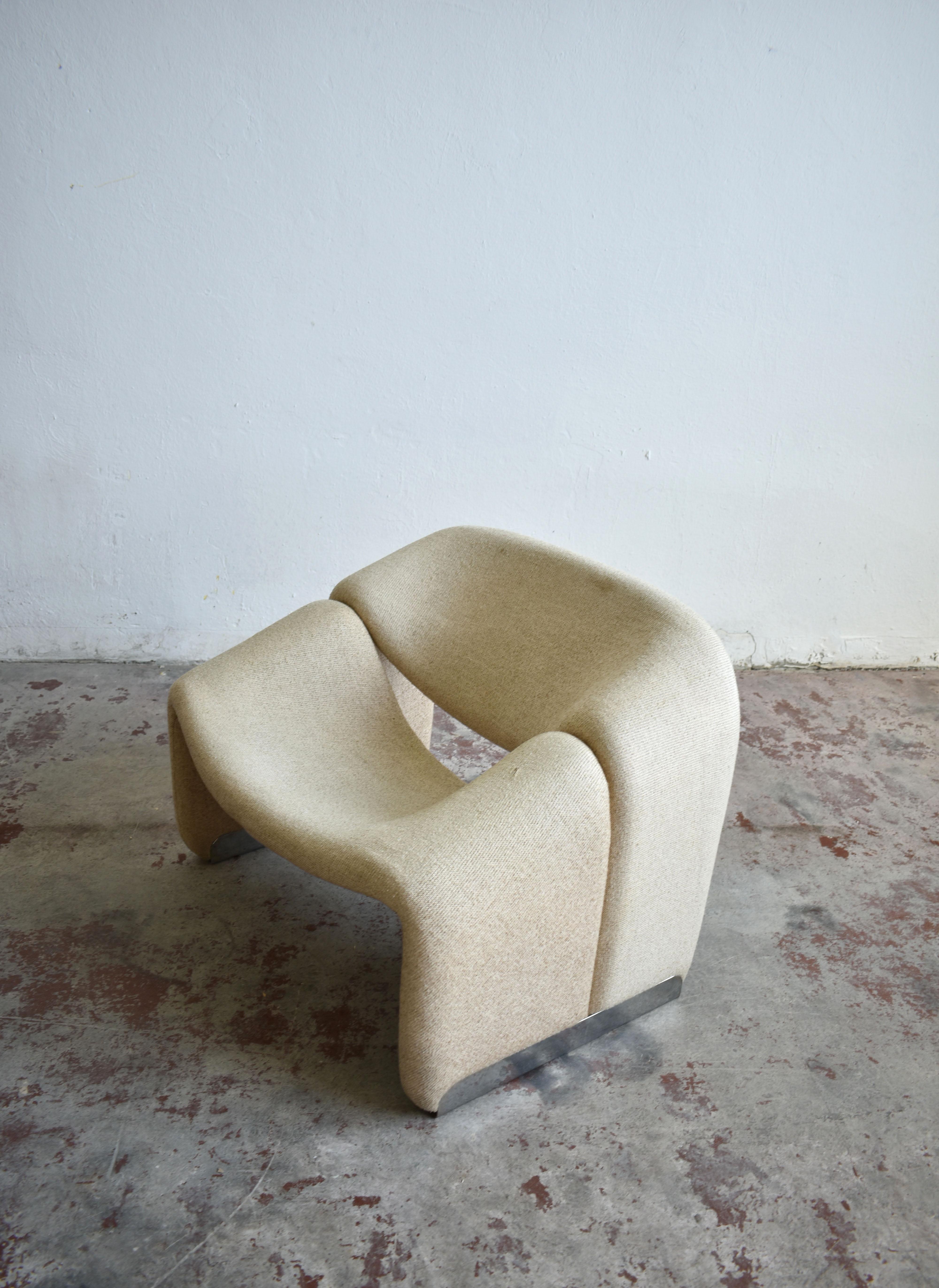 French Groovy Lounge Chair by Pierre Paulin for Artifort, France, 1970s