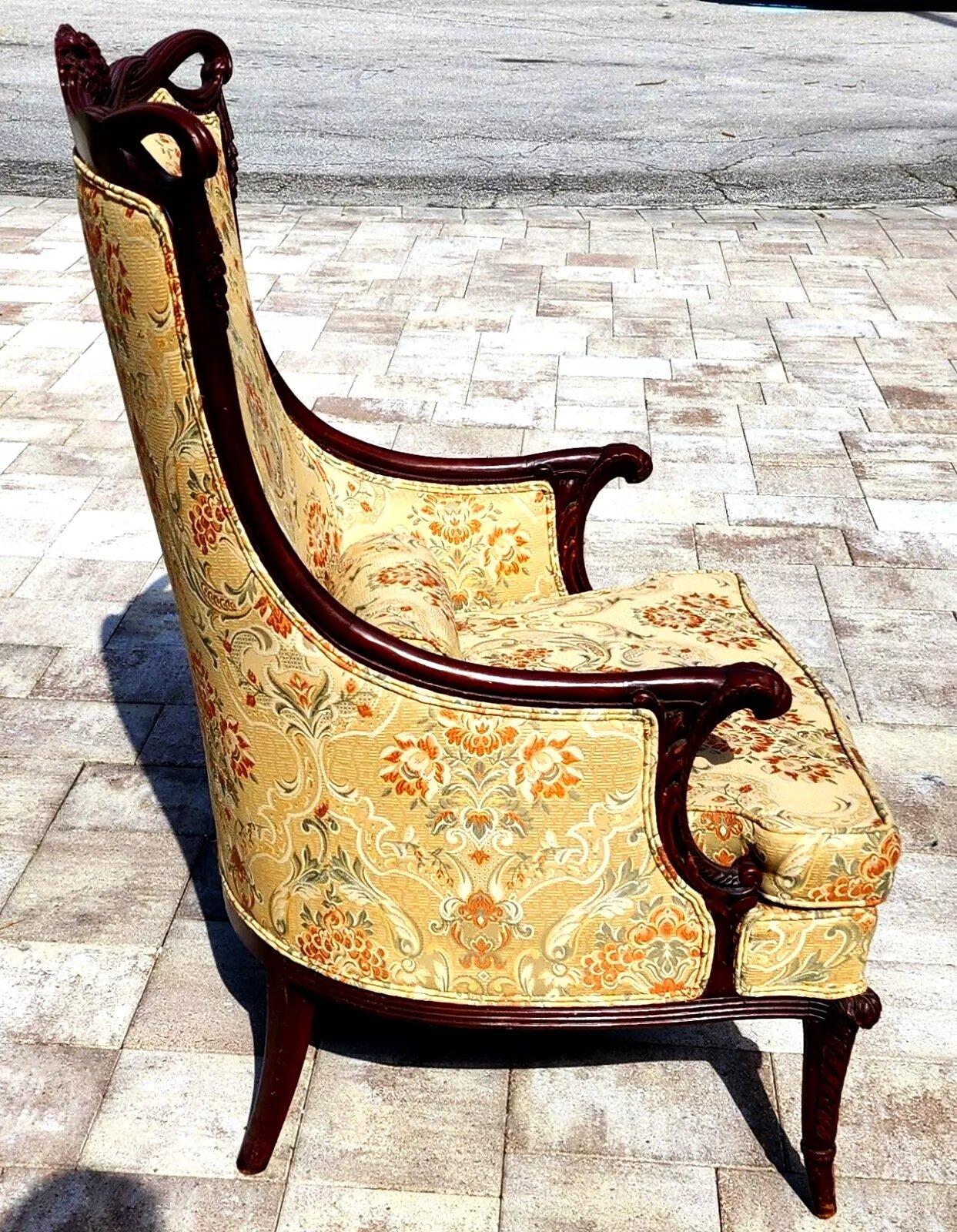 GROSFELD HOUSE Armchair Antique Museum Quality In Good Condition For Sale In Lake Worth, FL