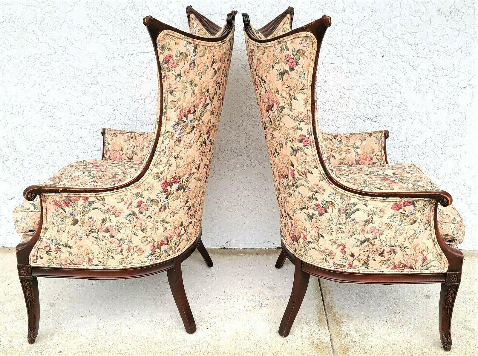 Rosewood Grosfeld House Armchairs Carved Ribbons & Bows, Set of 2