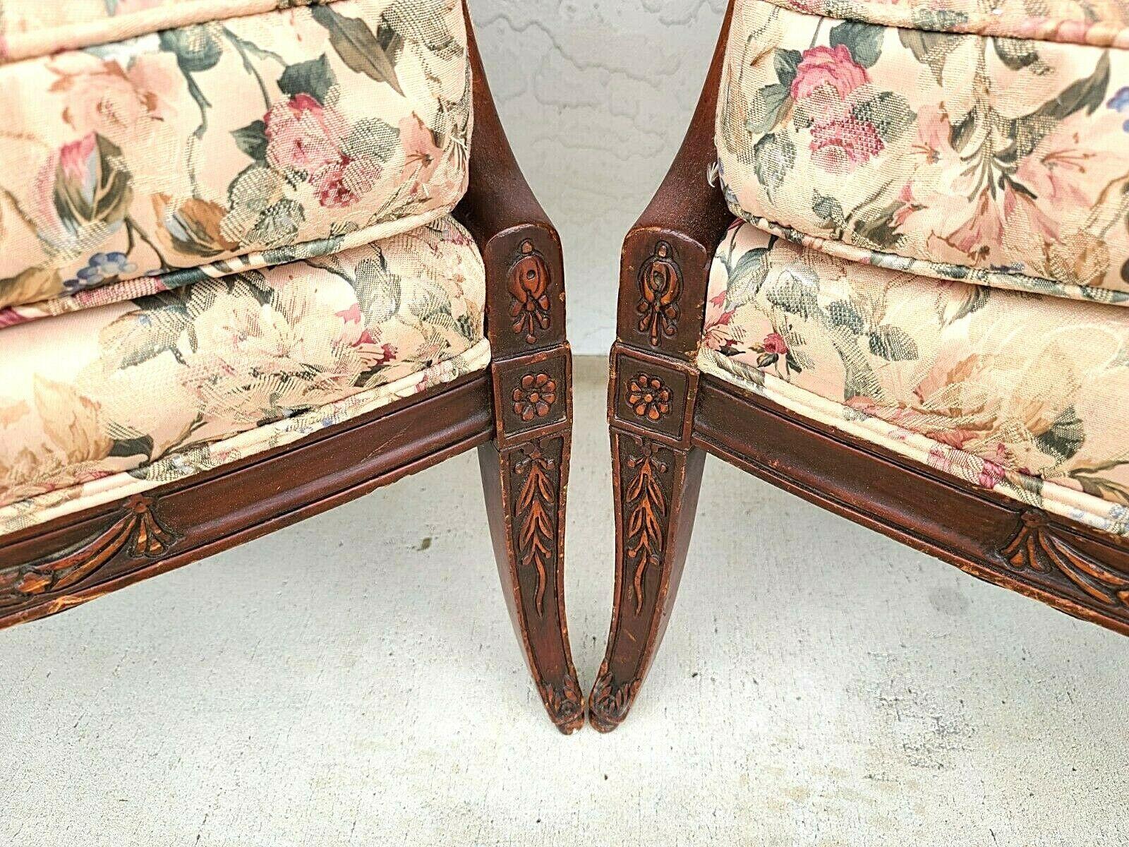 Grosfeld House Armchairs Carved Ribbons & Bows, Set of 2 2