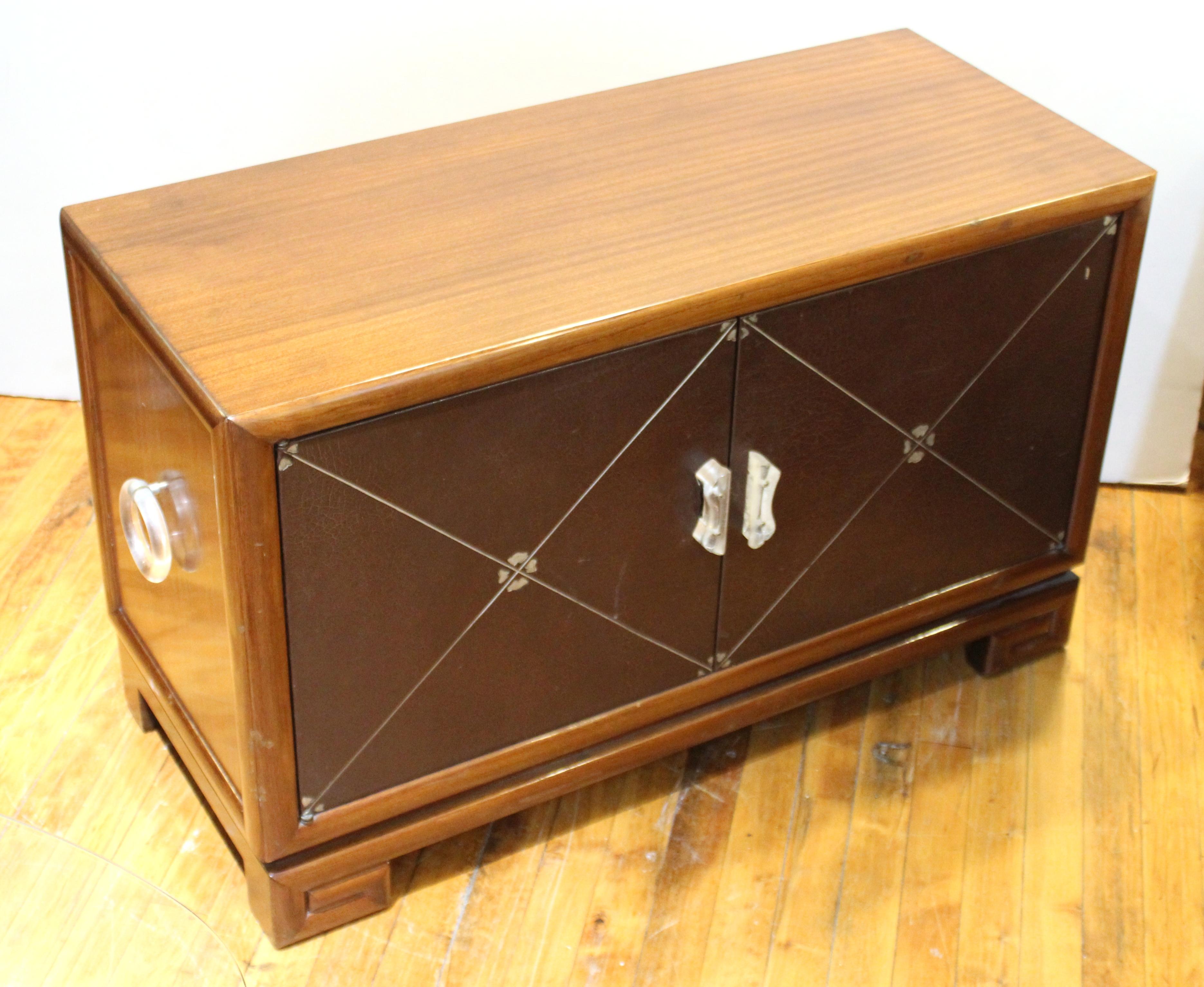 Grosfeld House Art Deco Mahogany Low Cabinets or Nightstands 4