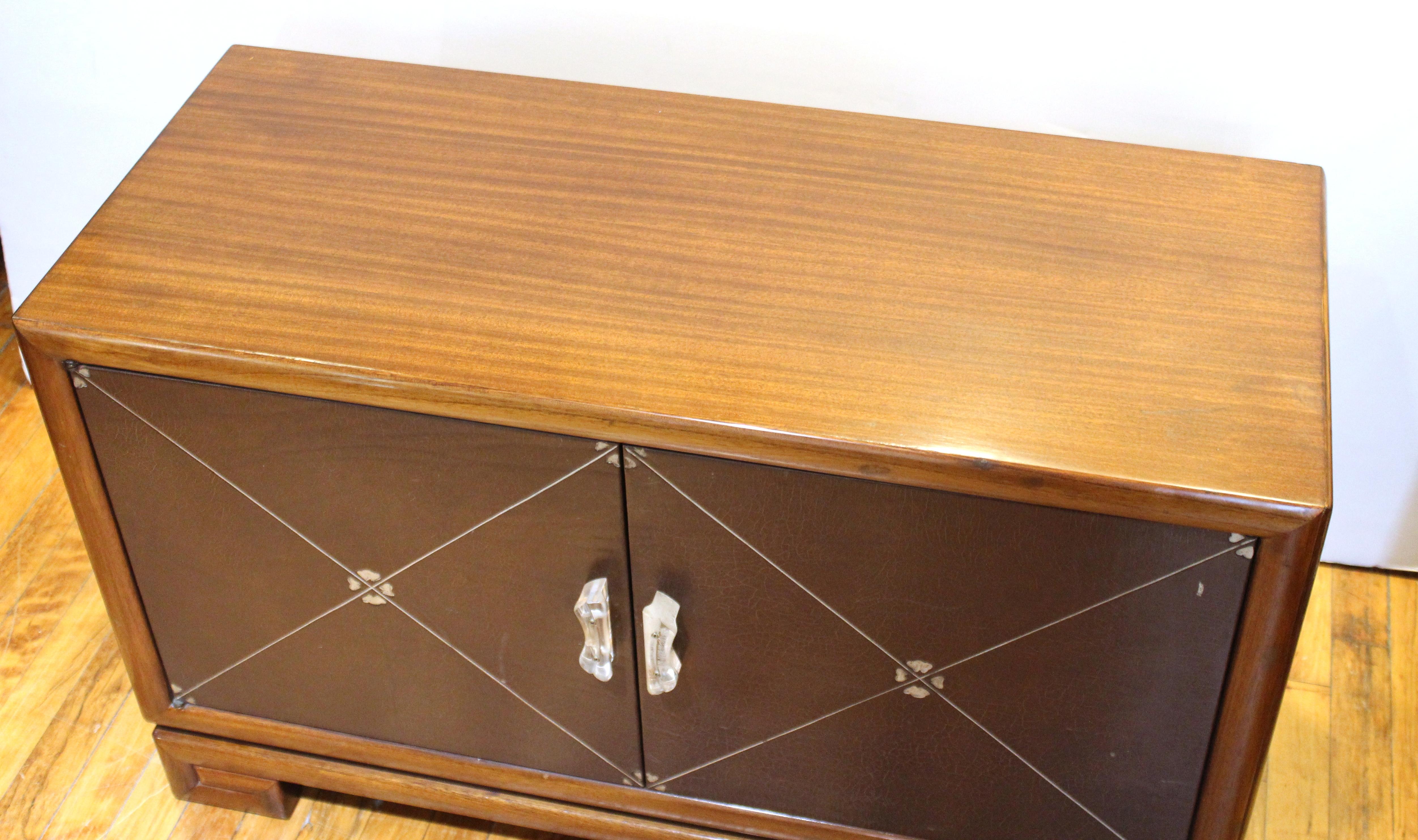 Grosfeld House Art Deco Mahogany Low Cabinets or Nightstands In Good Condition In New York, NY