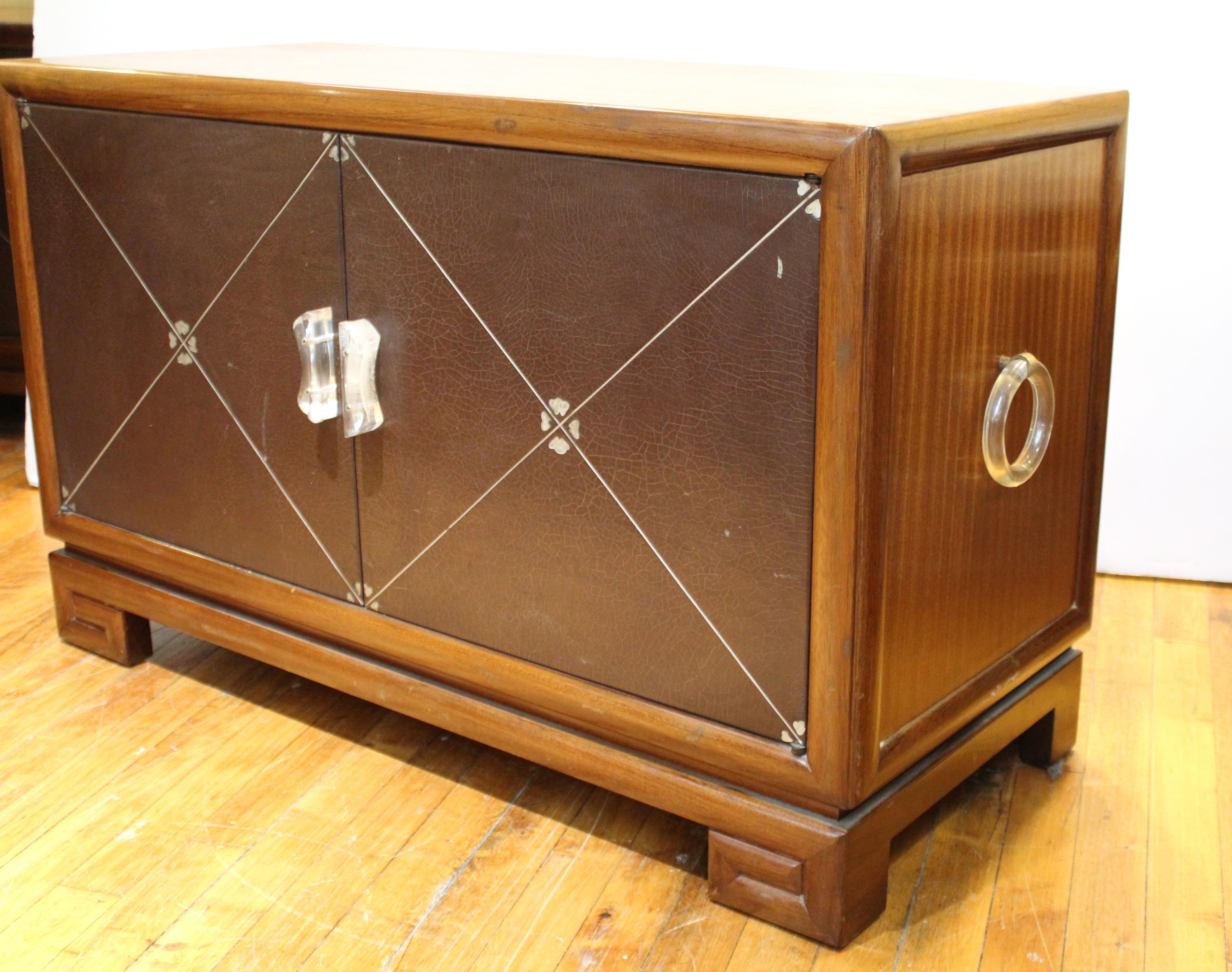 Mid-20th Century Grosfeld House Art Deco Mahogany Low Cabinets or Nightstands
