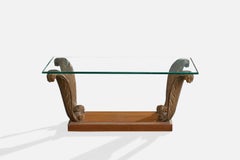 Grosfeld House Attribution, table basse, Wood Wood, Glass, USA, années 1950