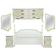 Juego de dormitorio completo de mármol de Carrara Grosfeld House, hacia 1940, firmado