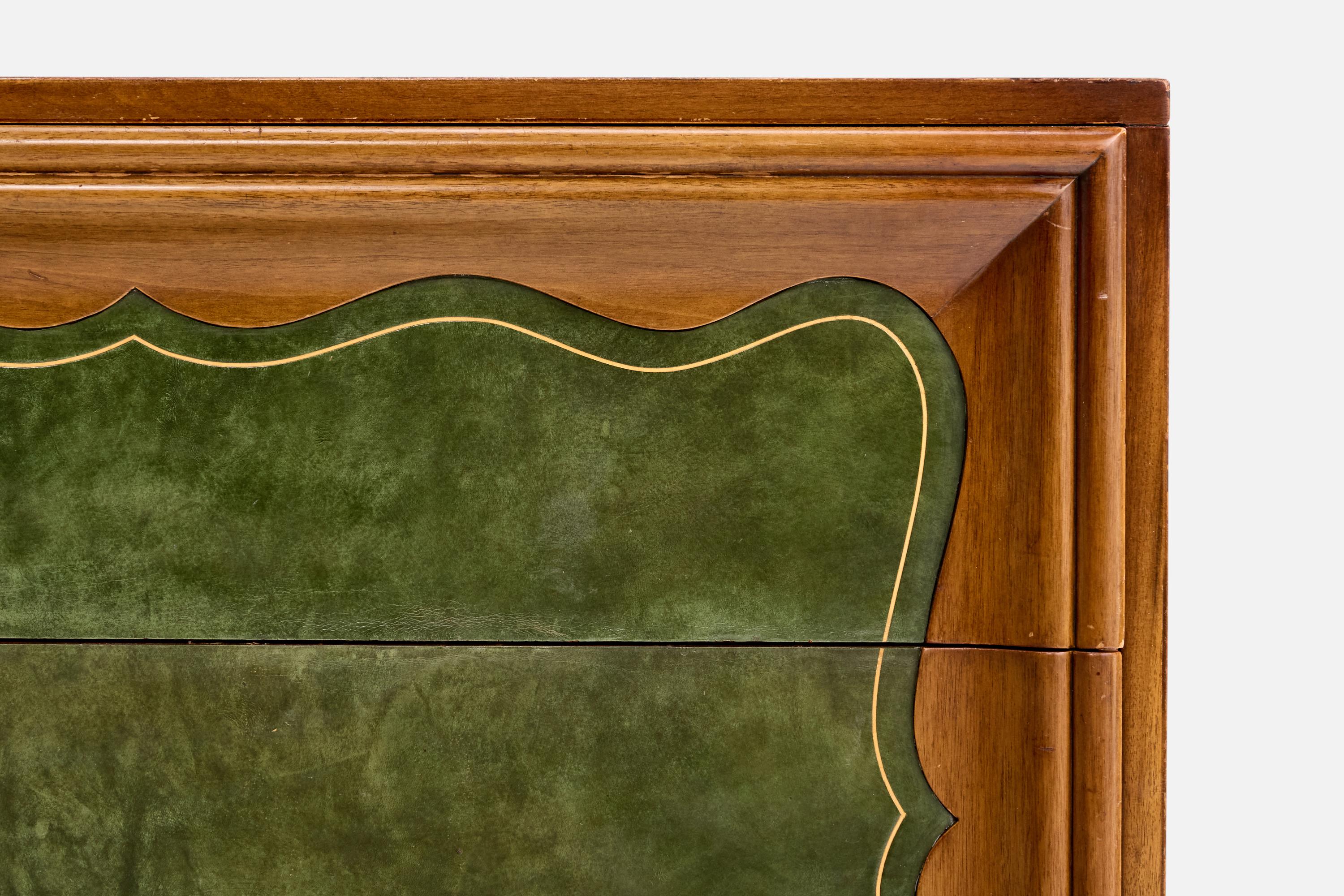 Grosfeld House, Chests of Drawers, Walnut, Leather, USA, 1940s For Sale 2