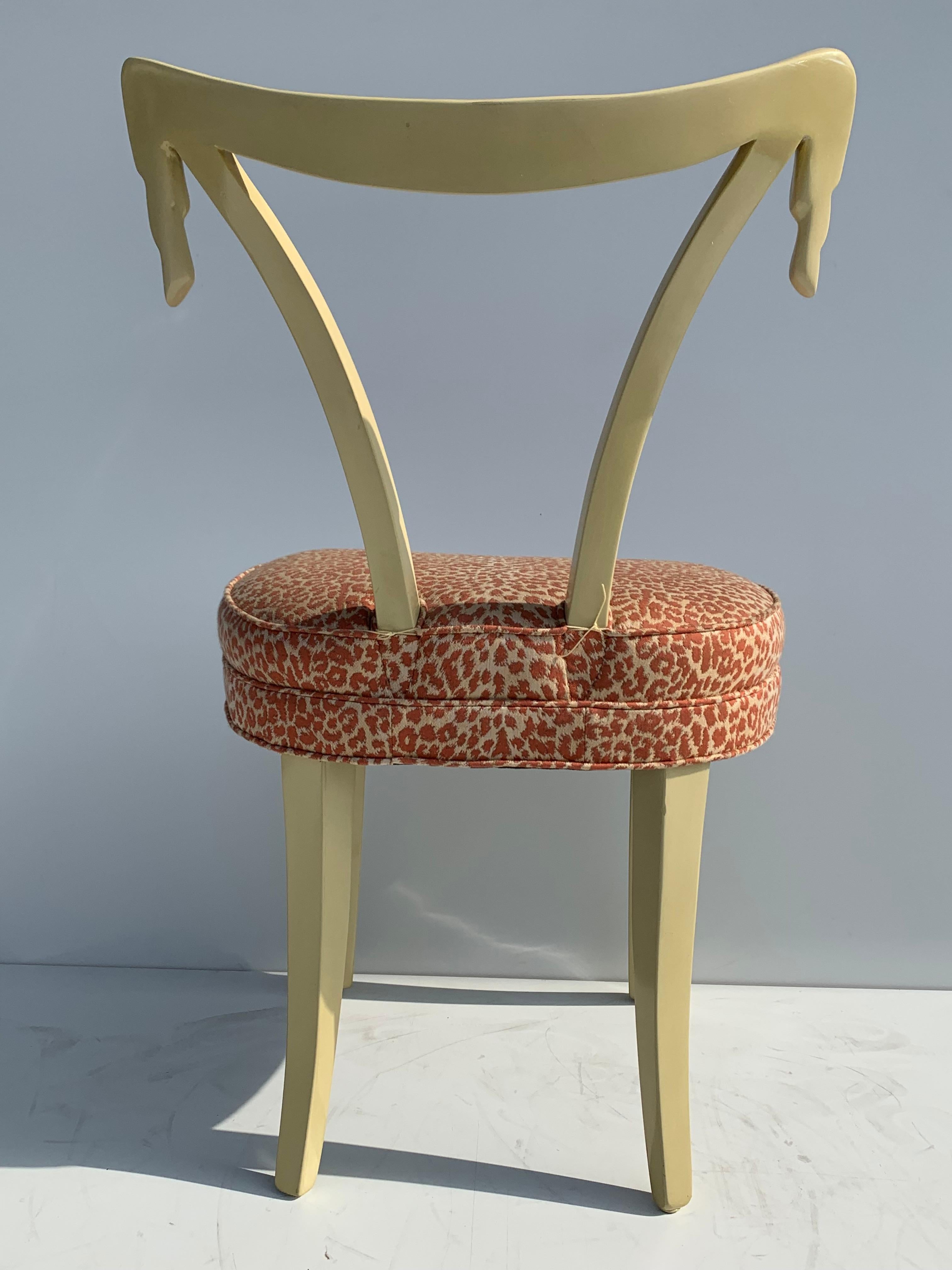 Lacquered Grosfeld House Draped Vanity Chair
