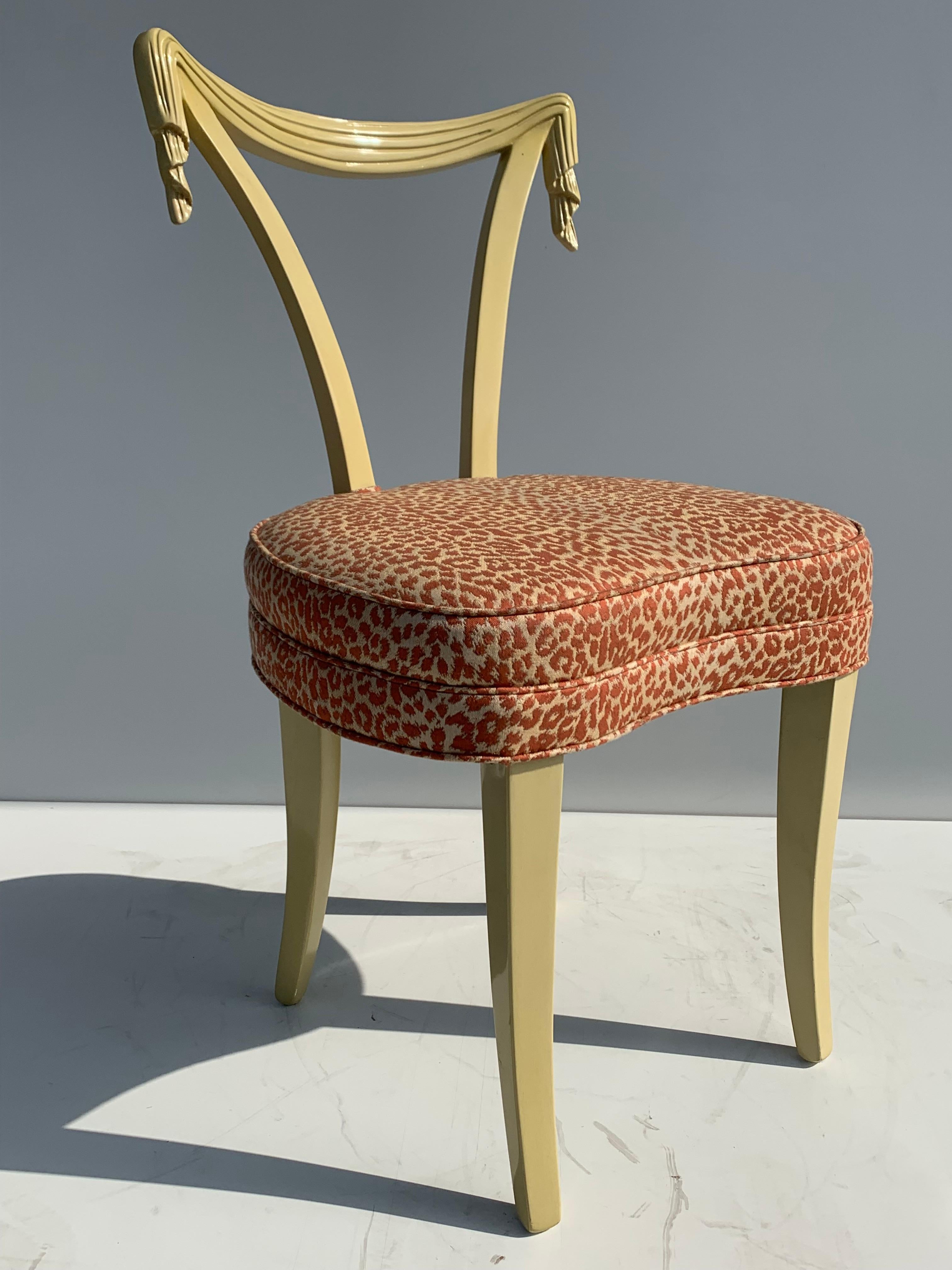 Mid-20th Century Grosfeld House Draped Vanity Chair