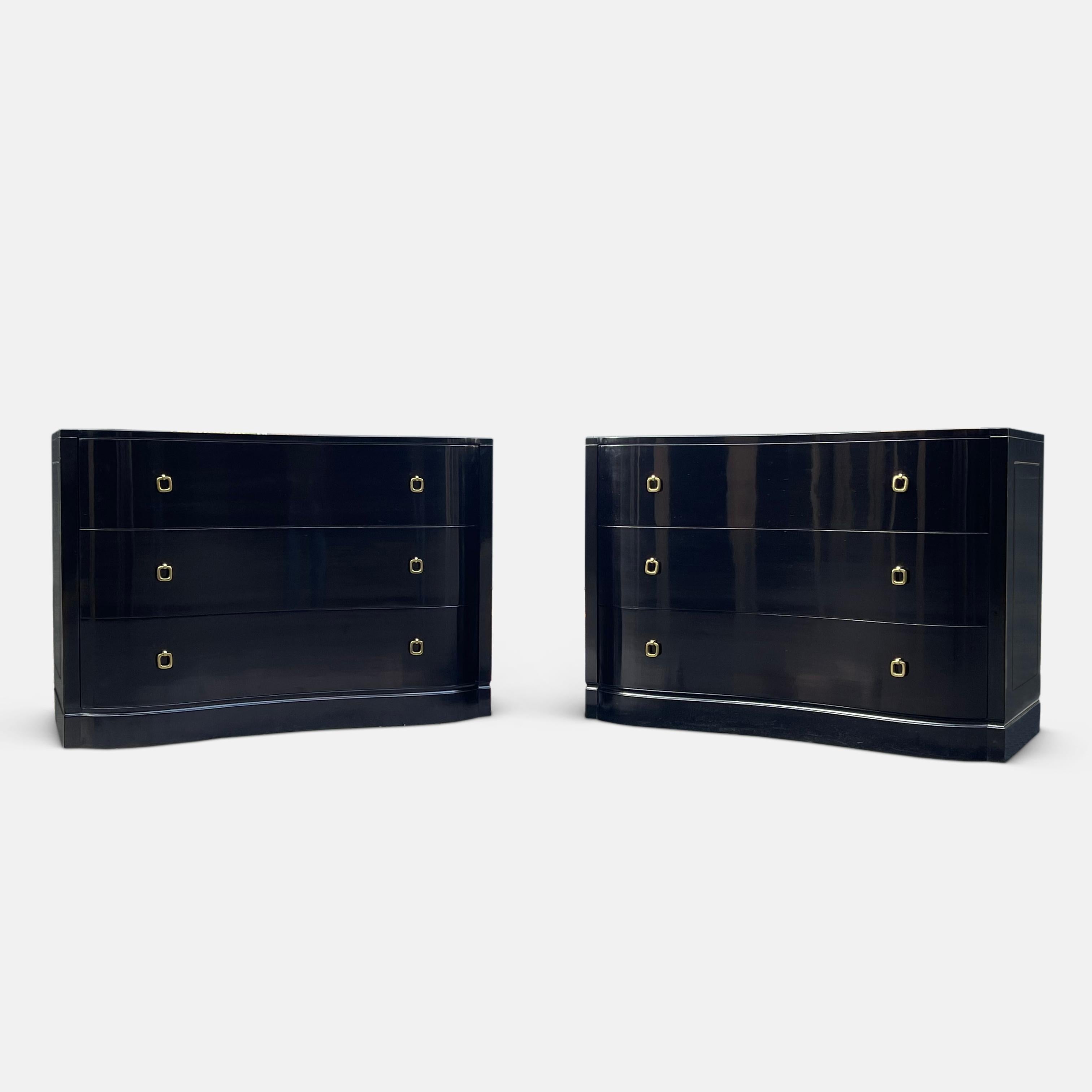 Lacquered 1940s Pair of Chests by Lorin Jackson for Grosfeld House