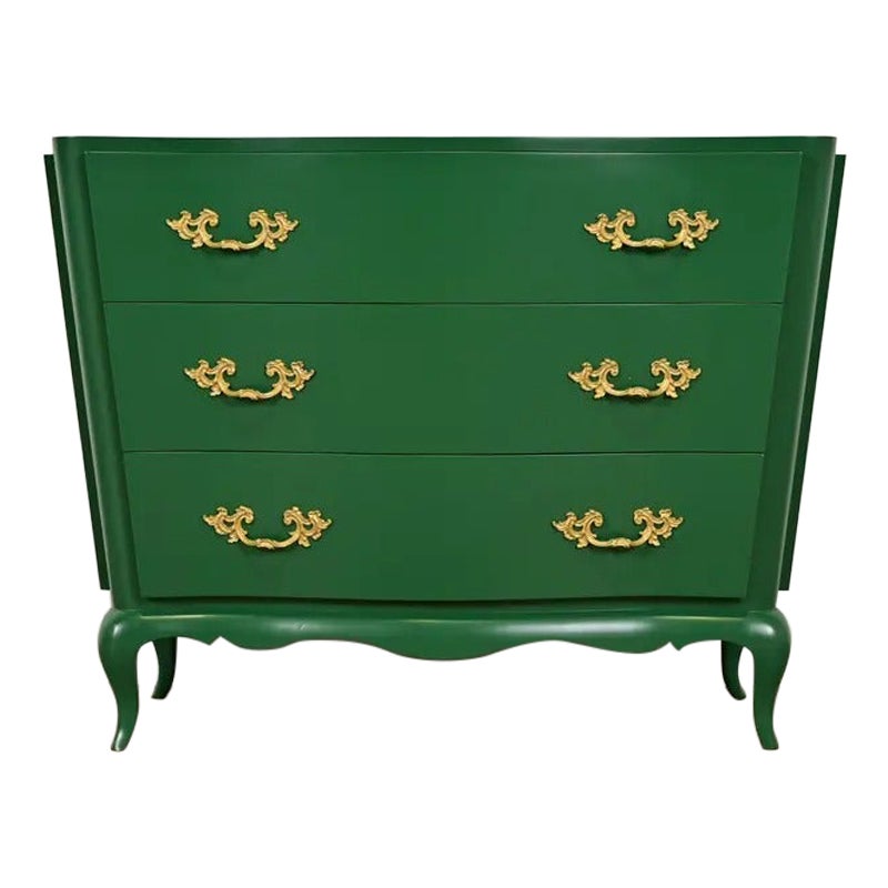 Grosfeld House French Provincial Louis XV Chest of Drawers, Newly Refinished For Sale