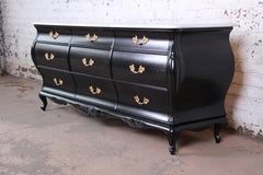 Grosfeld House French Provincial Louis XV Style Marble-Top Triple Dresser