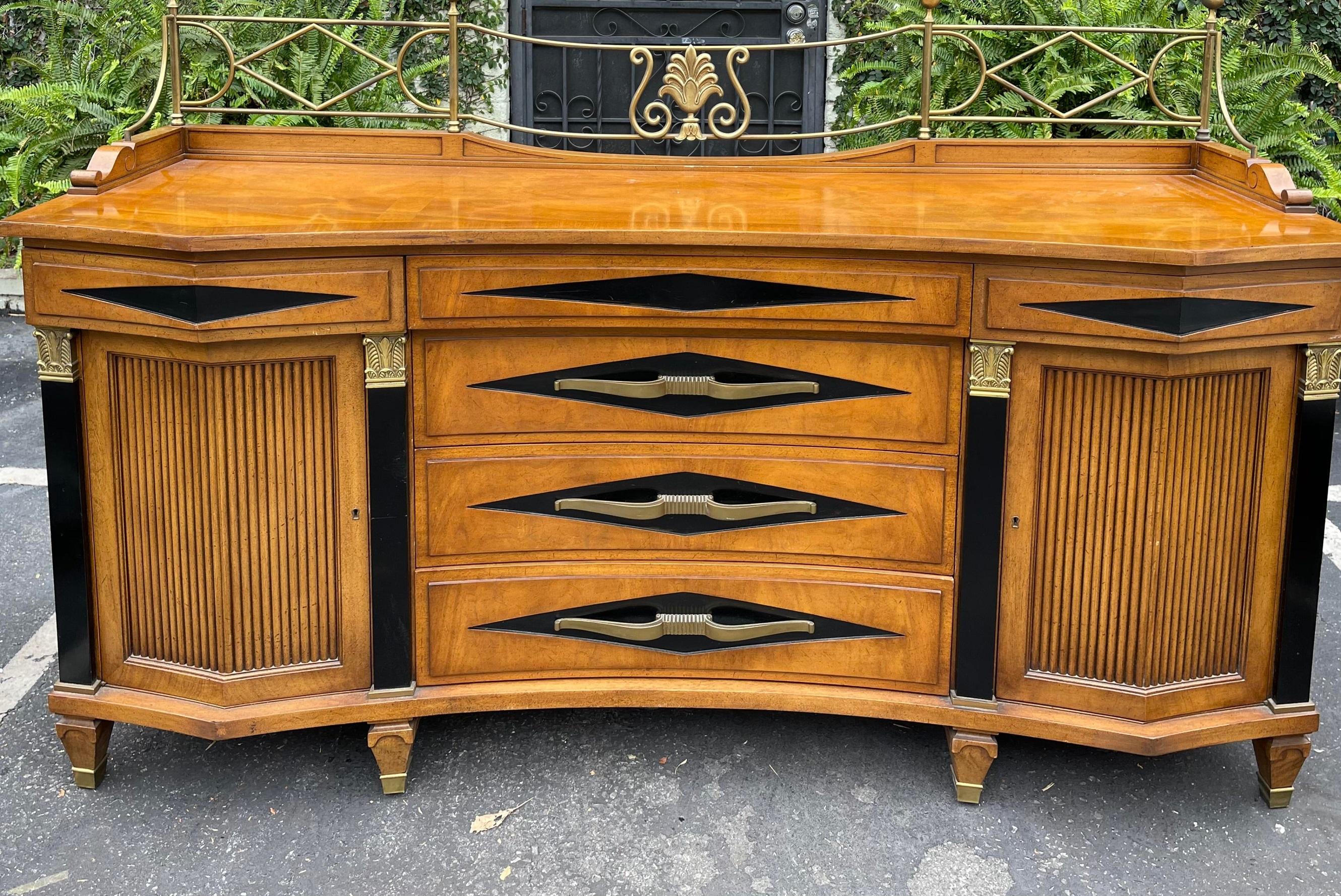 North American Grosfeld House Hollywood Regency Empire Credenza Buffet Server