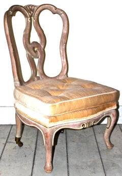 Grosfeld House Hollywood Regency Louis XIV Style Slipper Chair