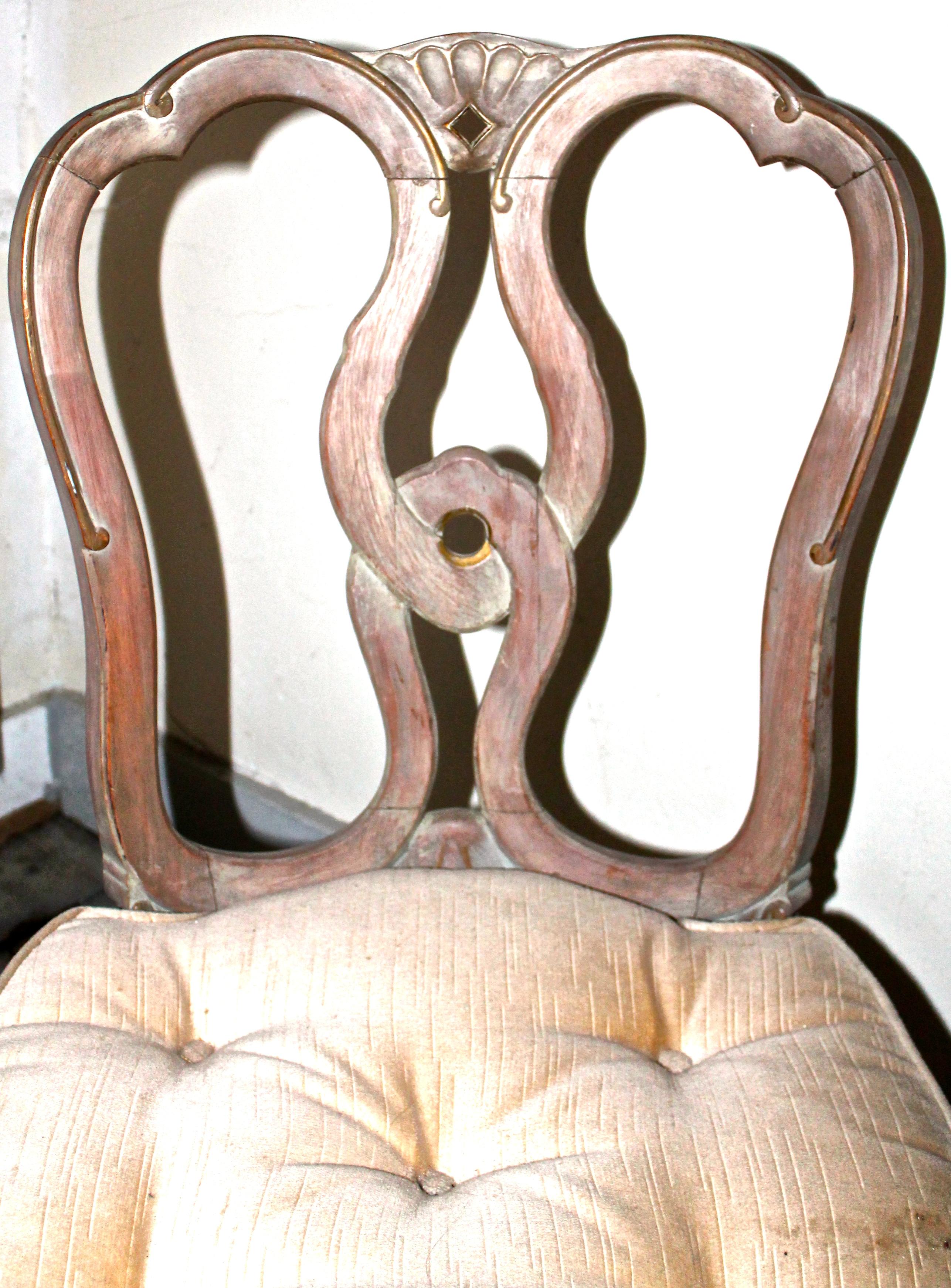 American Grosfeld House Hollywood Regency Louis XIV Style Slipper Chair For Sale