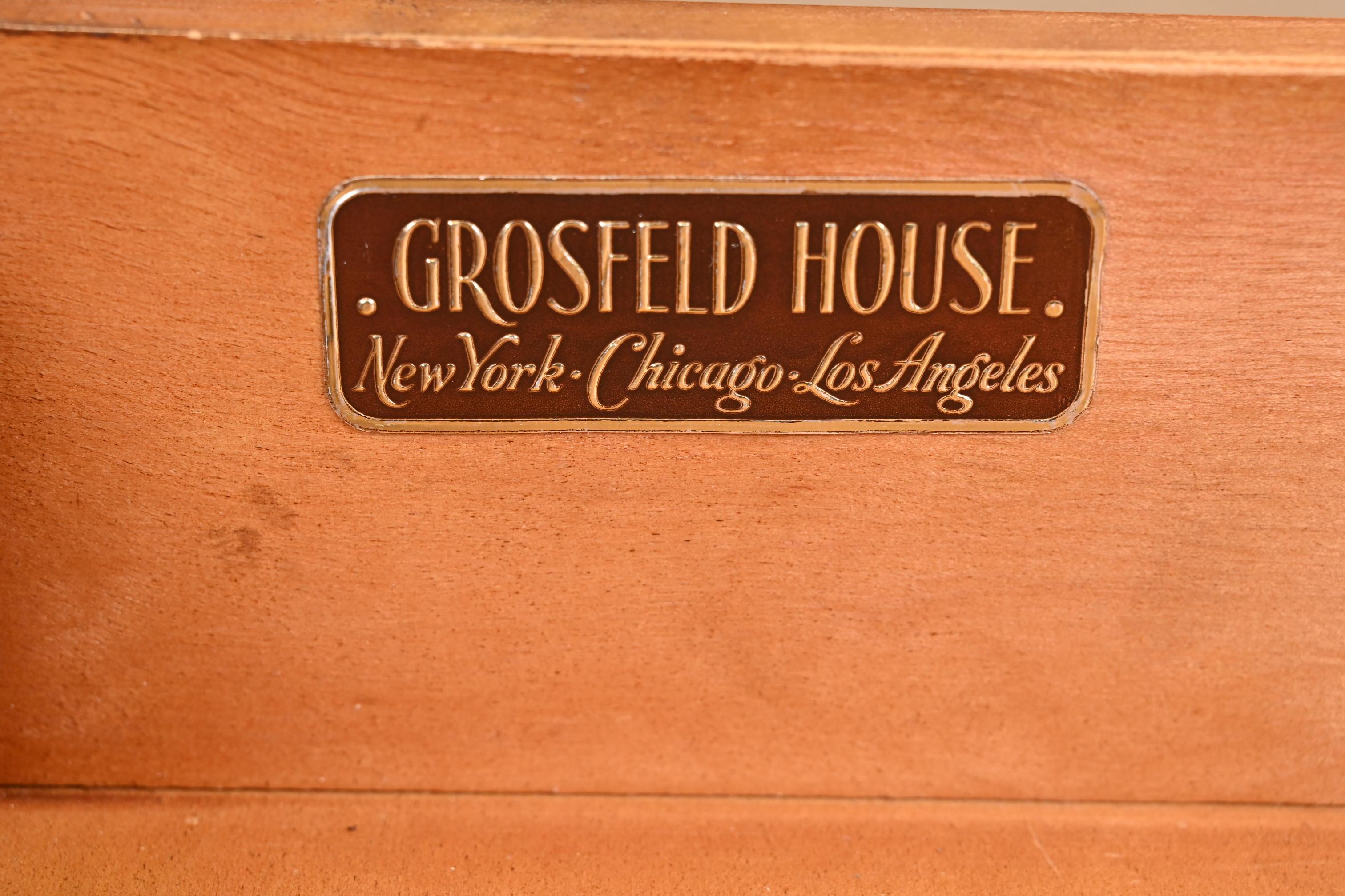 Grosfeld House Hollywood Regency Mahogany Sideboard or Bar Cabinet For Sale 2