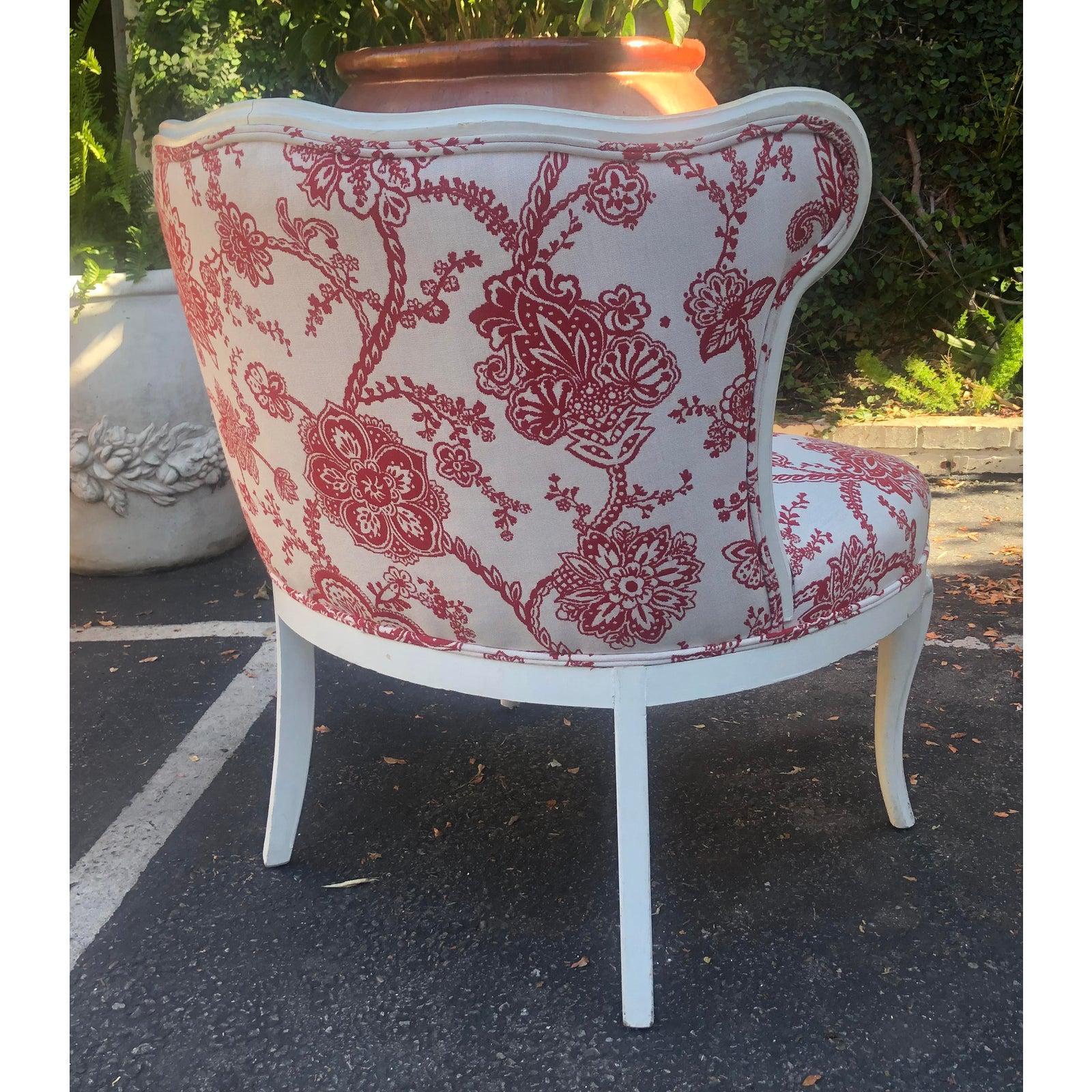 Grosfeld House Hollywood Regency Style Paint Decorated Club Chair, 1950s In Good Condition In LOS ANGELES, CA