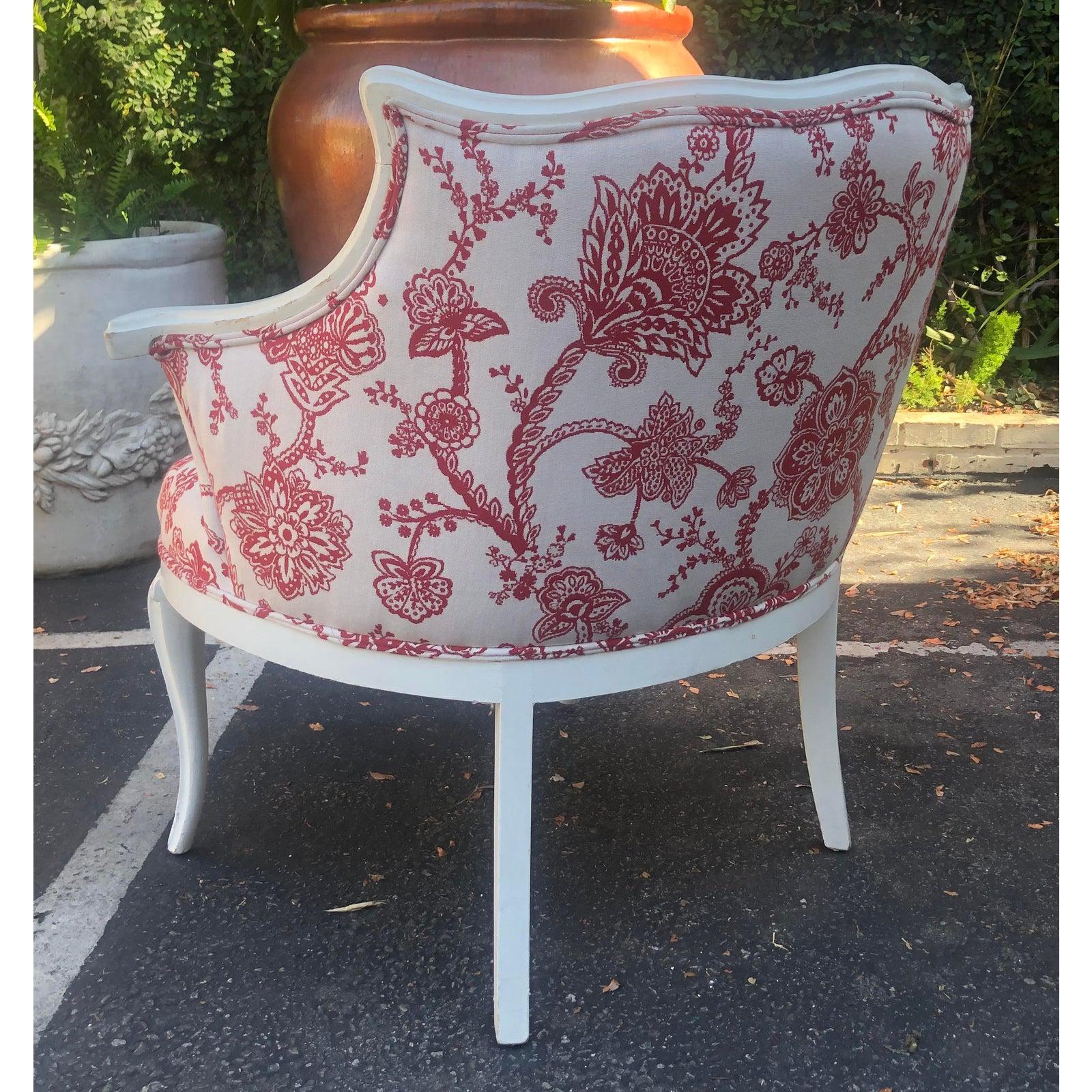 20th Century Grosfeld House Hollywood Regency Style Paint Decorated Club Chair, 1950s