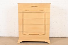 Grosfeld House Mid-Century Hollywood Regency Bleached Mahogany Highboy Dresser