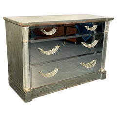 Grosfeld House, mi-siècle moderne, série Glassics, meuble de rangement en miroir, années 1930