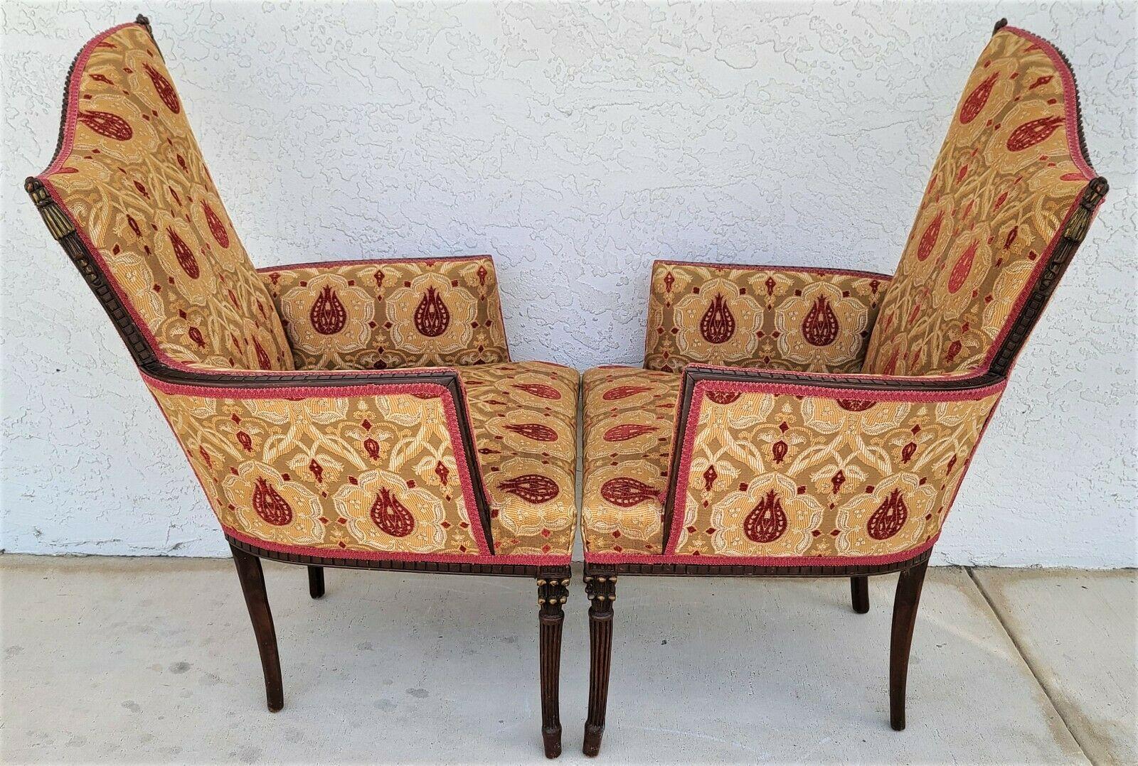 Grosfeld House Newly Upholstered Armchairs - Set of 2 In Good Condition For Sale In Lake Worth, FL