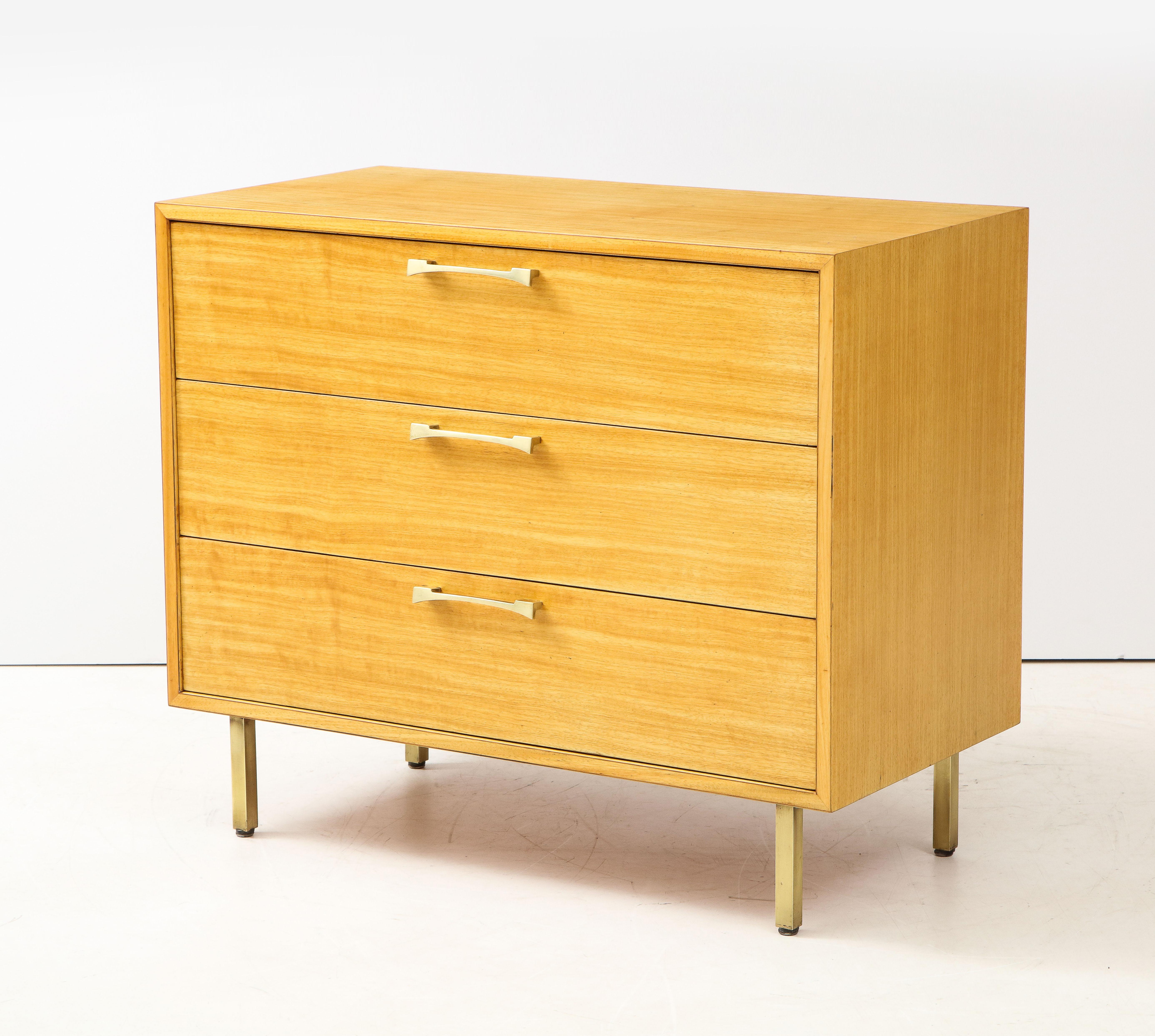 Mid-20th Century Grosfeld House Primavera Wood 3-Drawer Modern Dressers For Sale