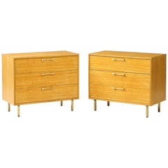 Vintage Grosfeld House Primavera Wood 3-Drawer Modern Dressers