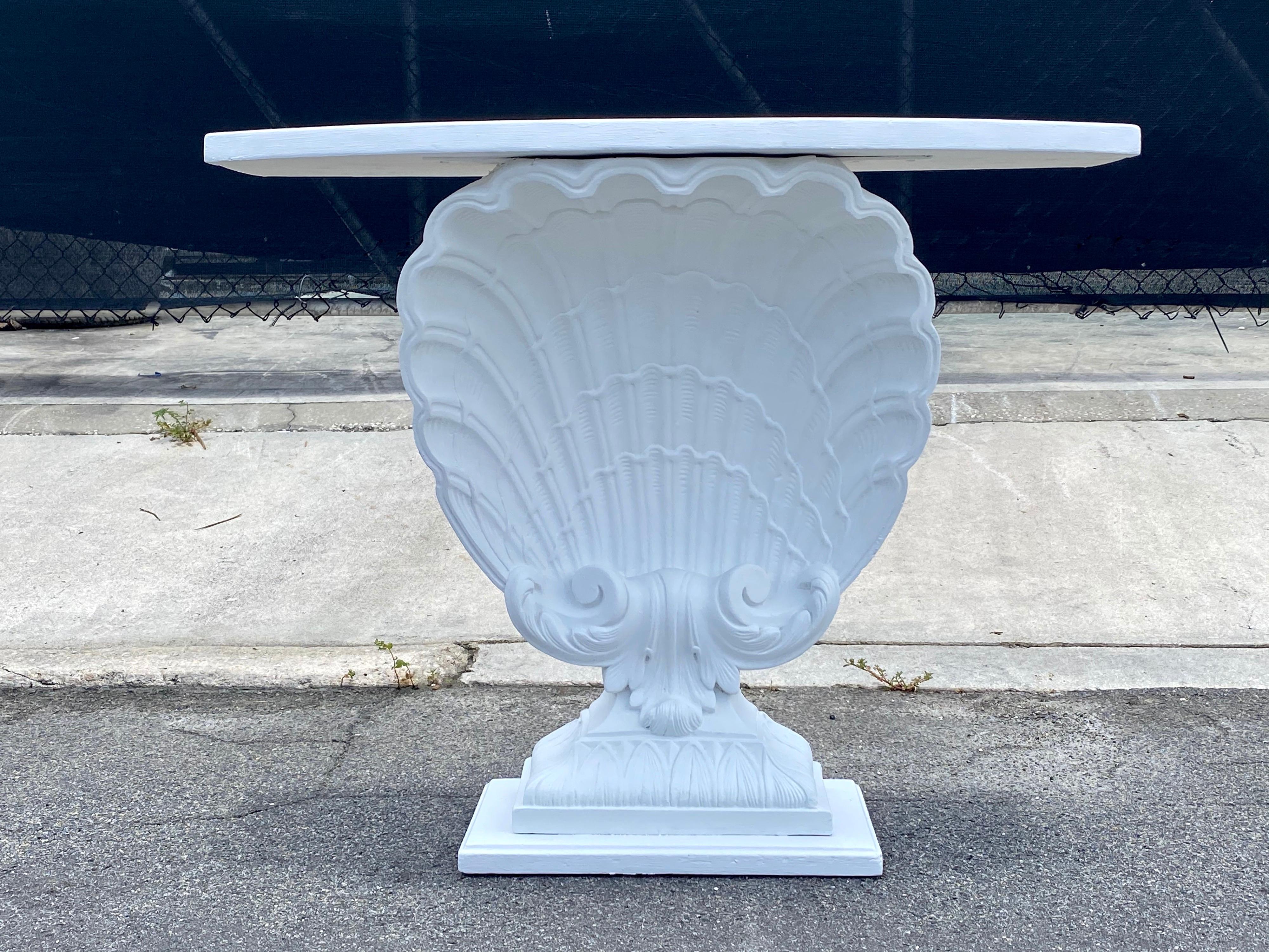 Hollywood Regency Grosfeld House Shell Console For Sale