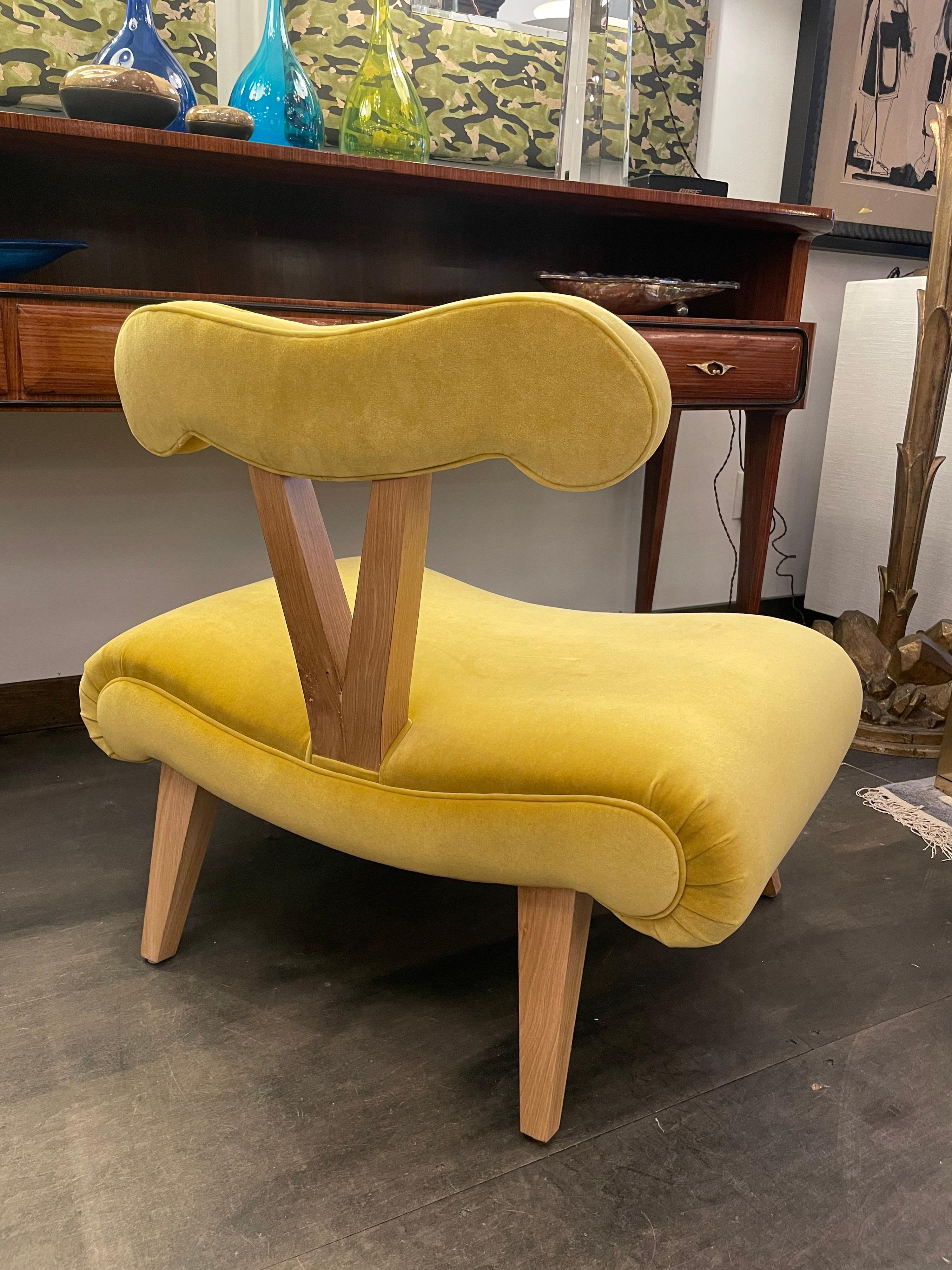 Velvet Grosfeld House Slipper Chair 