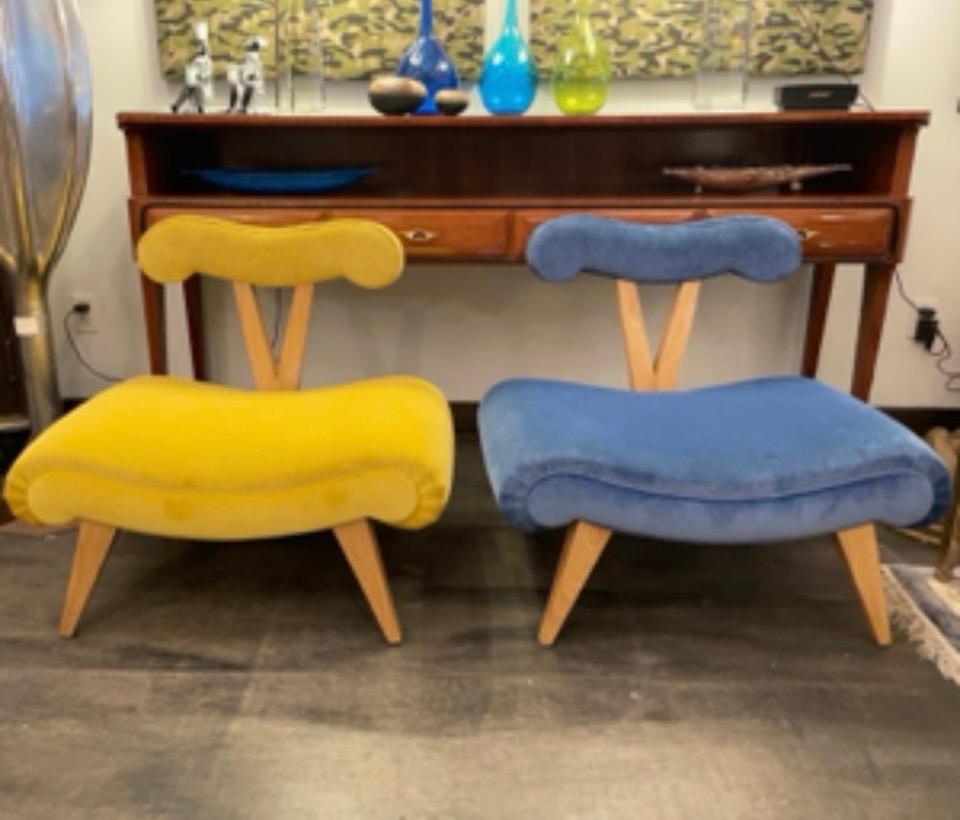 Grosfeld House Sessel ohne Armlehne „Perwinkle Blue“ im Angebot 5
