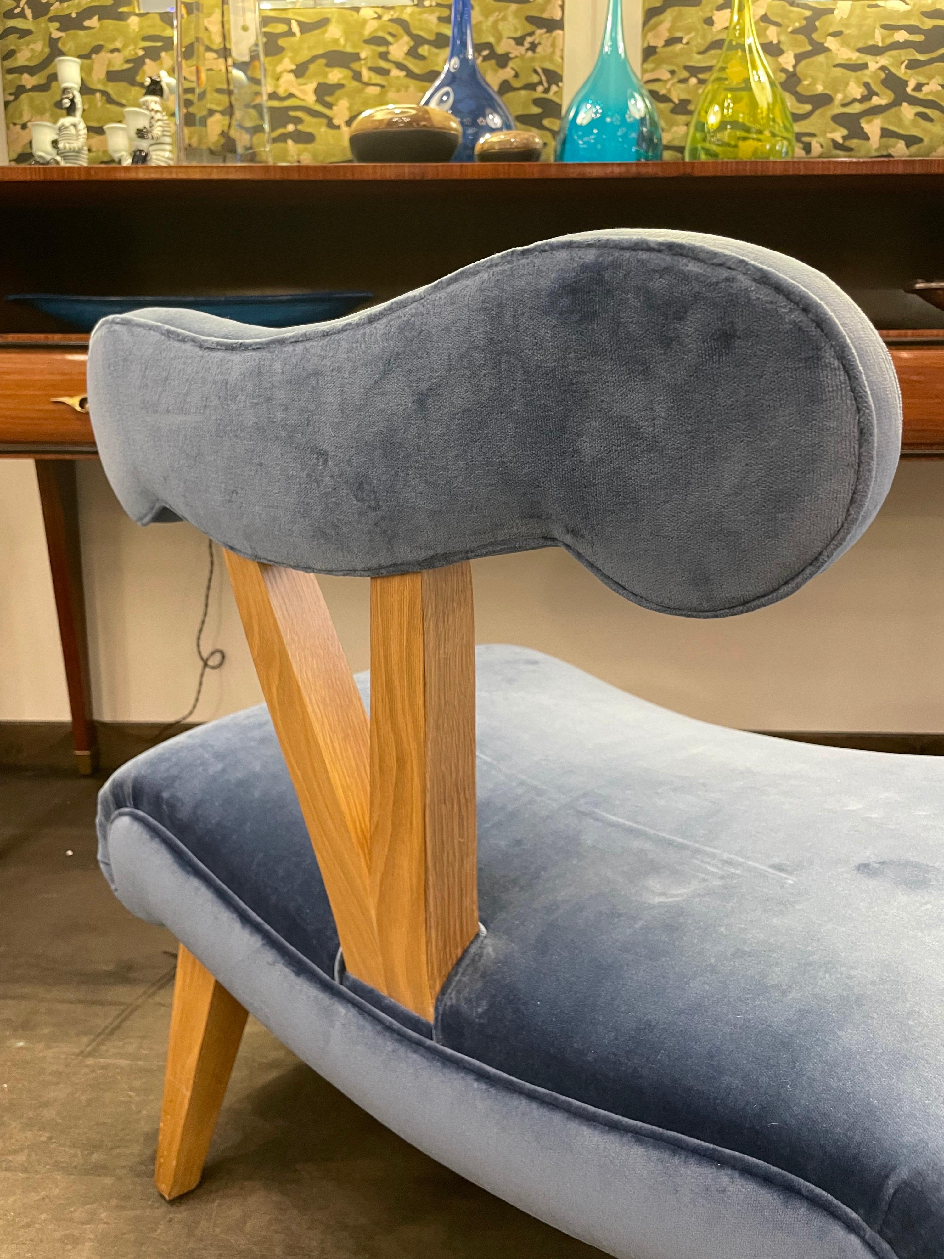 Grosfeld House Sessel ohne Armlehne „Perwinkle Blue“ im Angebot 1