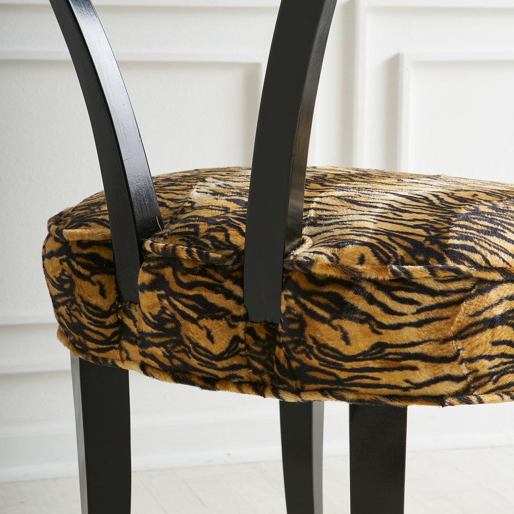 Grosfeld House Tassel Motif Chair in Animal Print Upholstery 2