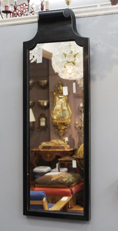 Grosfeld House Wall Console and Mirror in Ebonized Wood