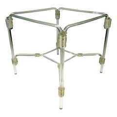 Mesa de comedor Grosfeld Lucite con cuatro sillas, circa 1940s