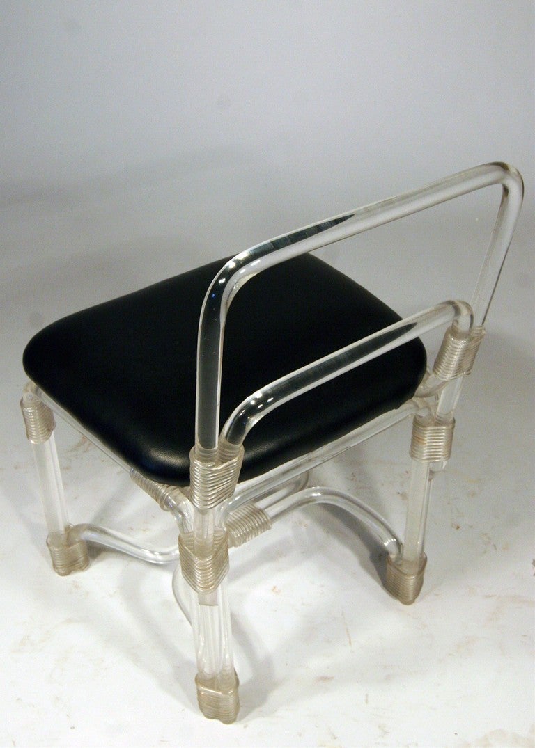 American Grosfeld Lucite Dining Table with Four Chairs, circa 1940s For Sale