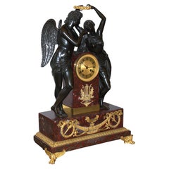 Große Empire Pendule Amor und Psyche Frankreich um 1810