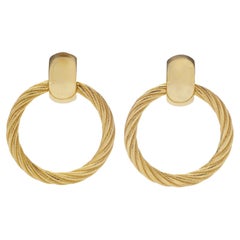 Grosse for Christian Dior  Vintage Gold Hoop Clip-On Earrings, 1980s