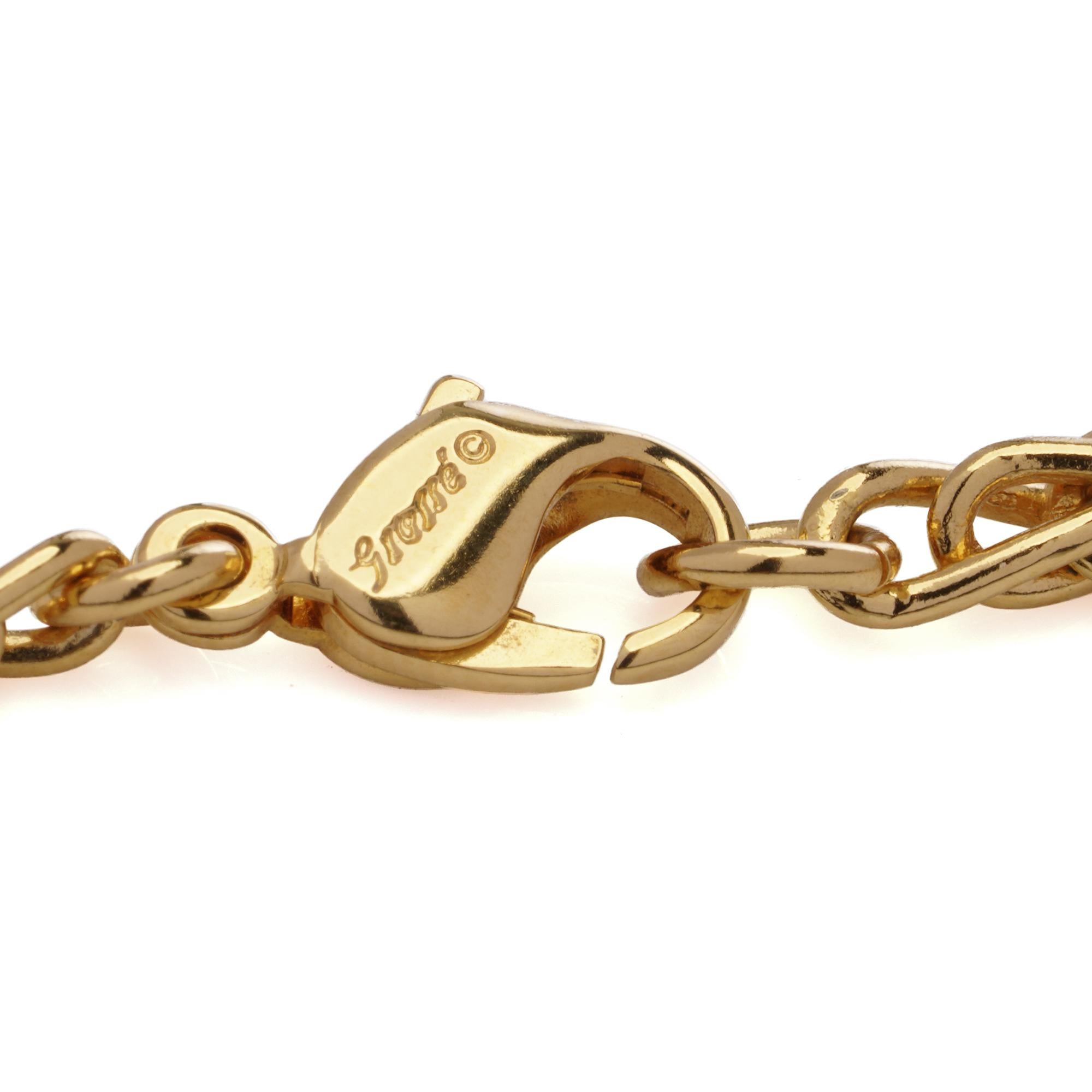 Grosse für Christian Dior Vintage Gold Anhänger Halskette - 1980er Jahre große Medaillon im Angebot 3