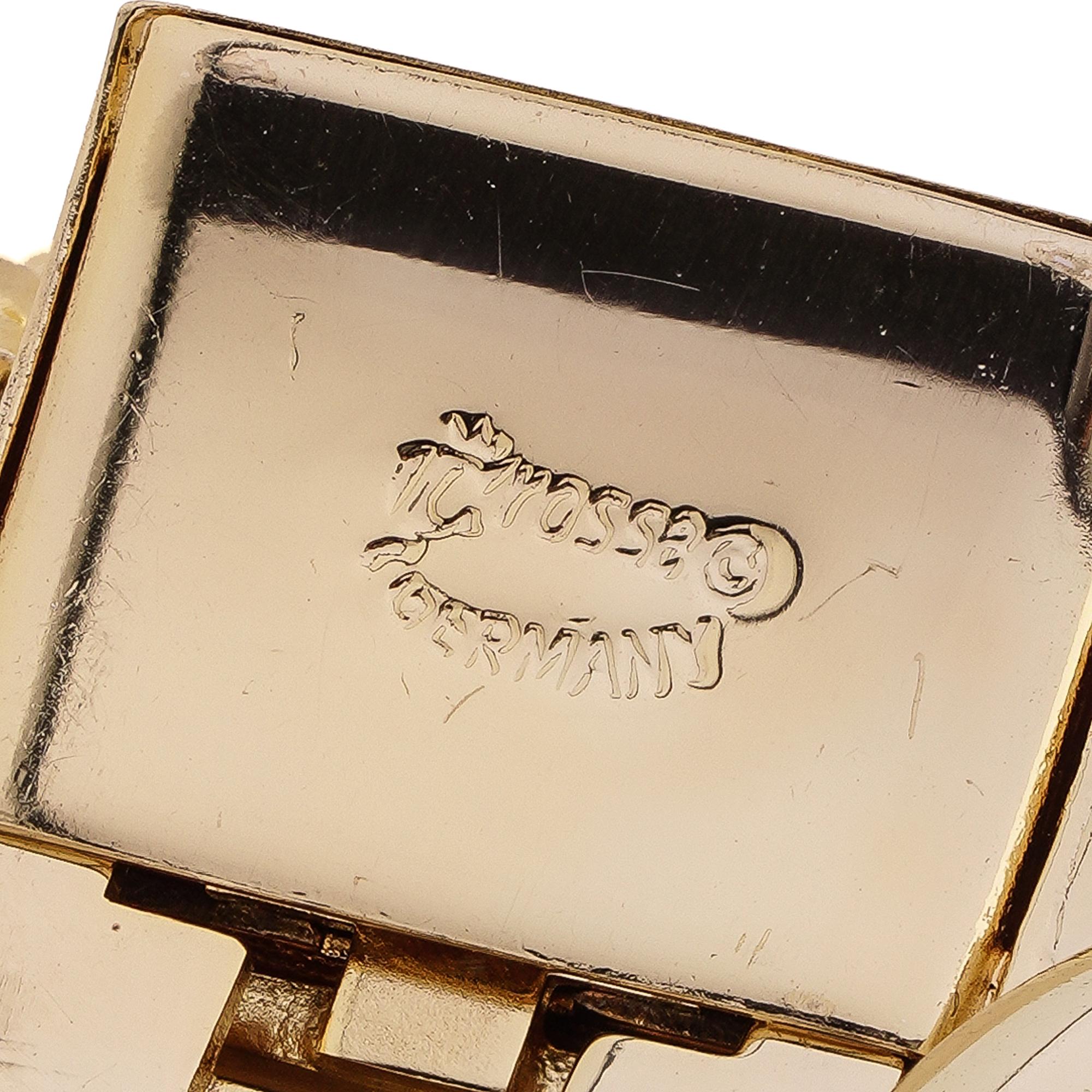 Grosse for Christian Dior Vintage Gold-Plated Bracelet with Crystal Accents For Sale 2