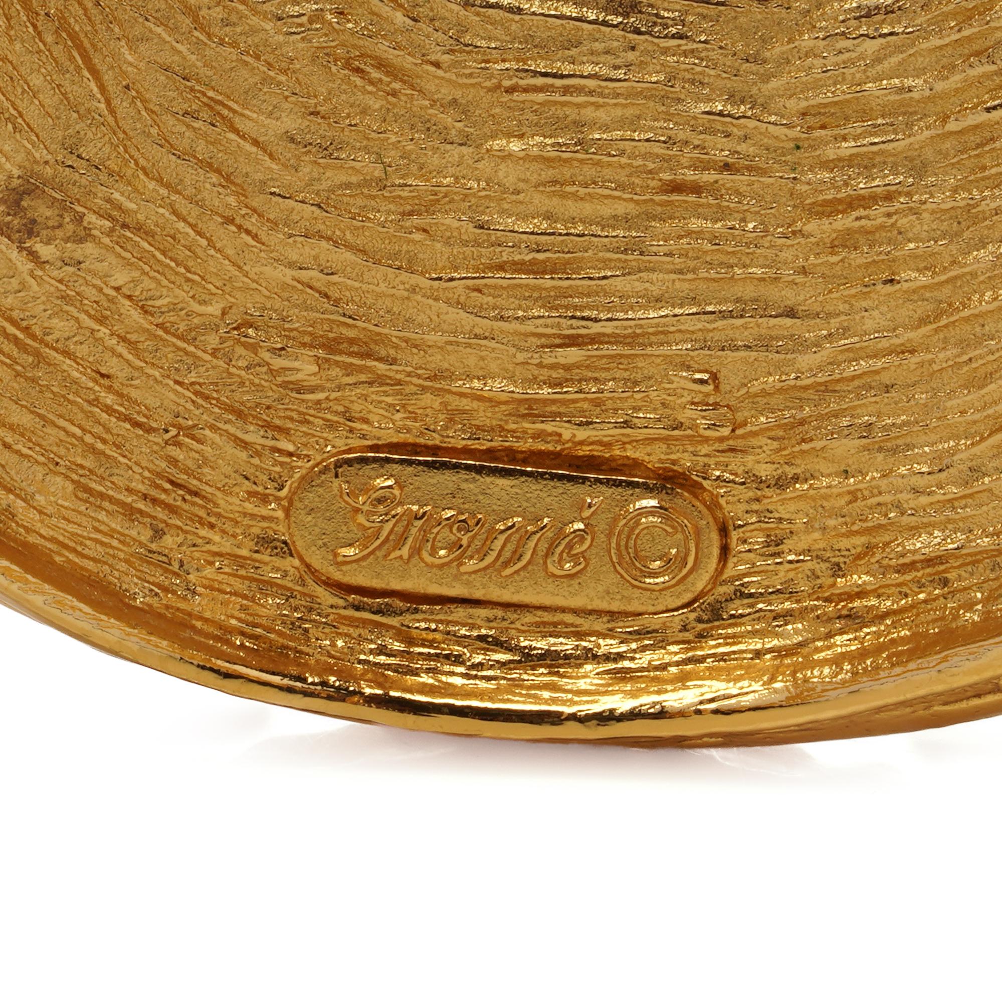 Grosse for Dior Vintage Gold-Plated Wide Bangle Bracelet, Circa 1980s For Sale 2