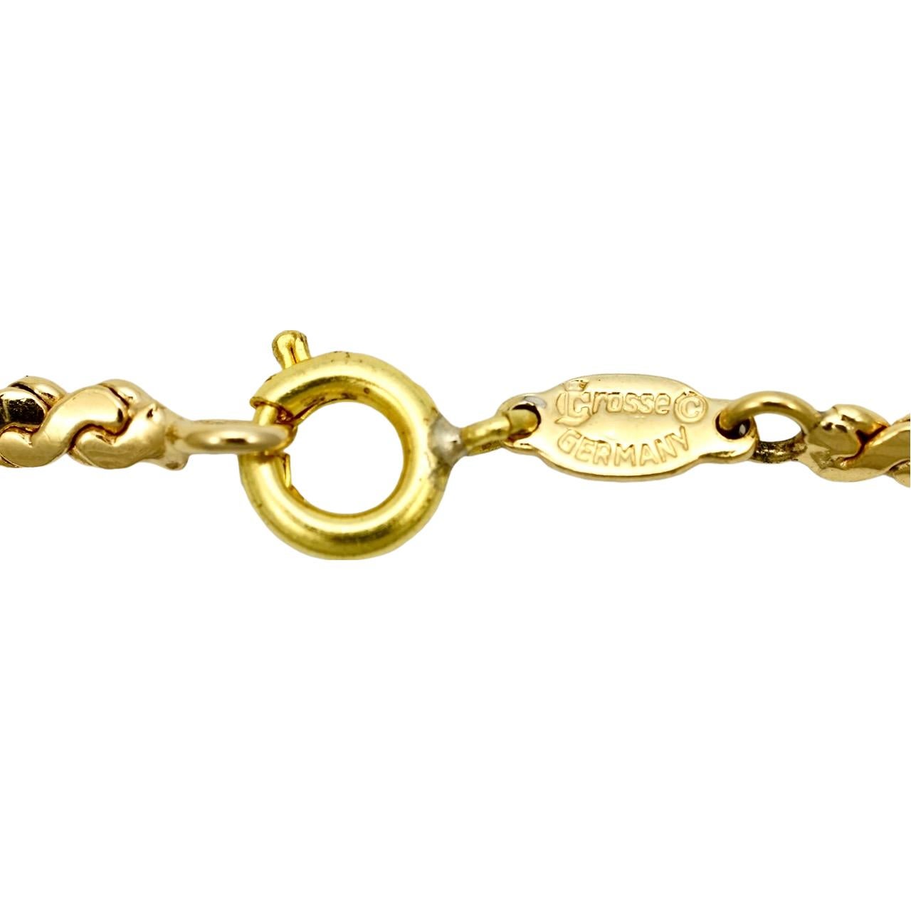 Grosse Allemagne Long collier en chaîne serpentine plaquée or circa 1980 Bon état - En vente à London, GB