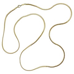 Grosse Germany Long Gold Plated Serpentine Chain Necklace circa 1980s