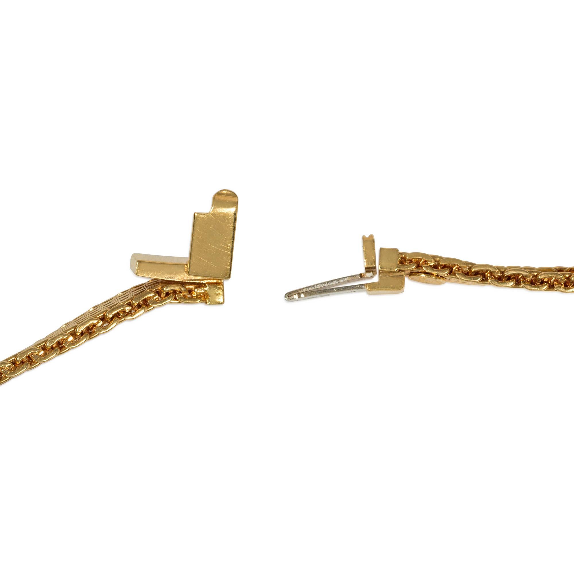 Grosse, Deutschland Halskette aus gewebtem Gold und Diamanten aus der Jahrhundertmitte (Rundschliff) im Angebot