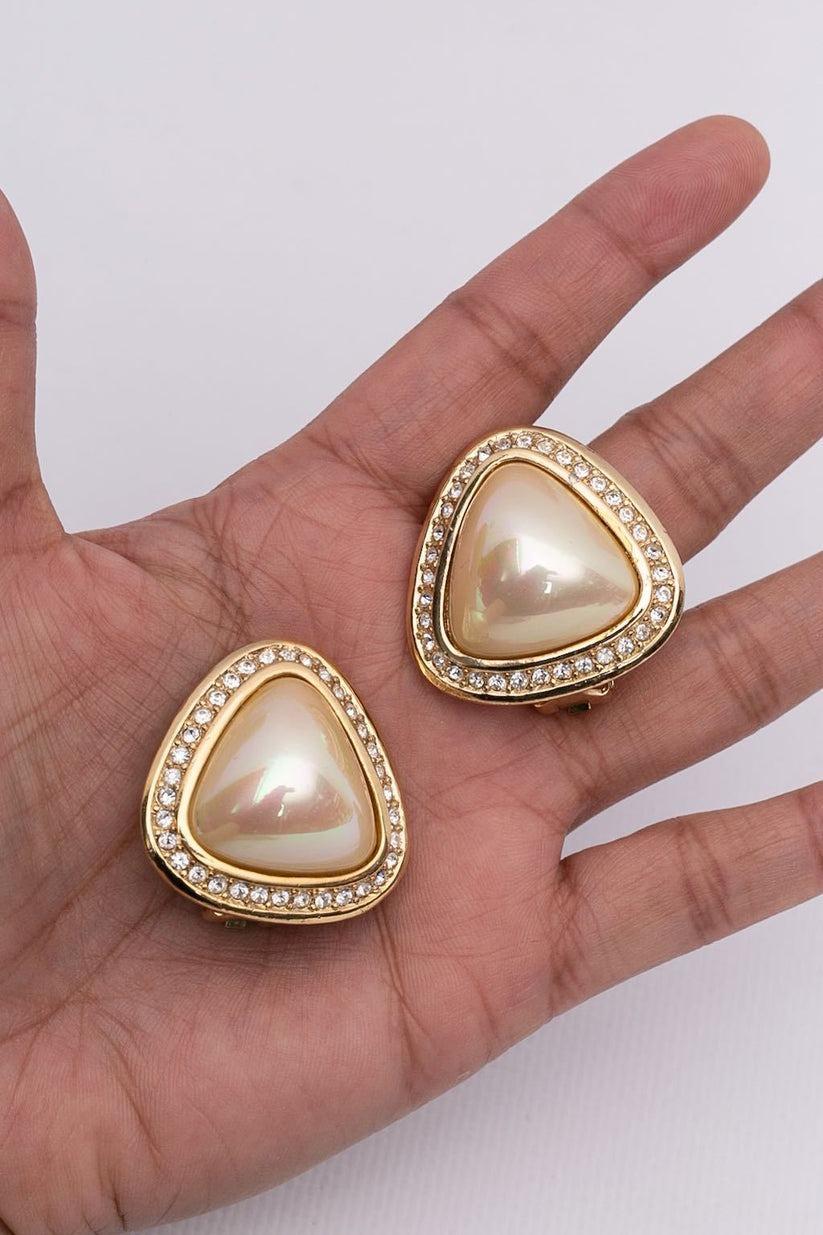 Grosse Gilted Metal Clip-on Earrings For Sale 1