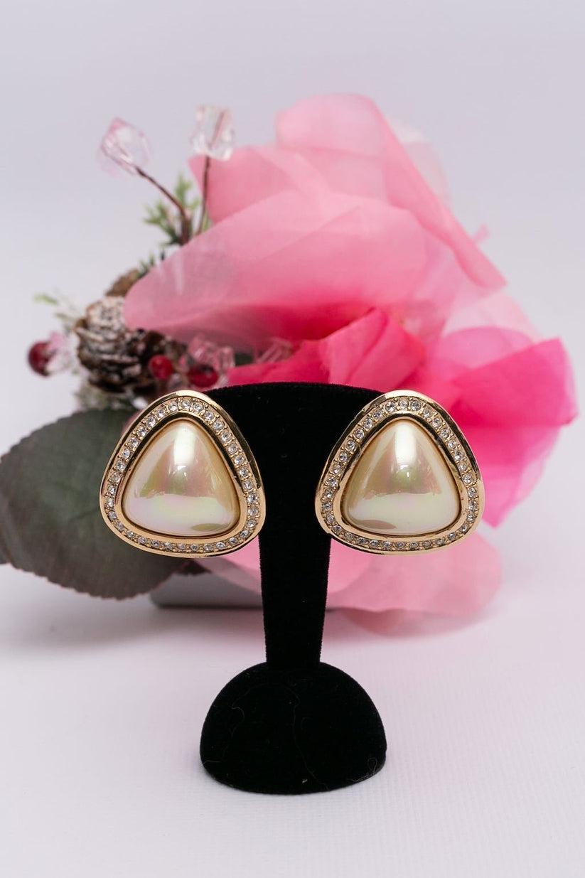 Grosse Gilted Metal Clip-on Earrings For Sale 2