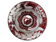 Große Prunkschale aus Glas mit geschliffenen Tiermotiven 38cm