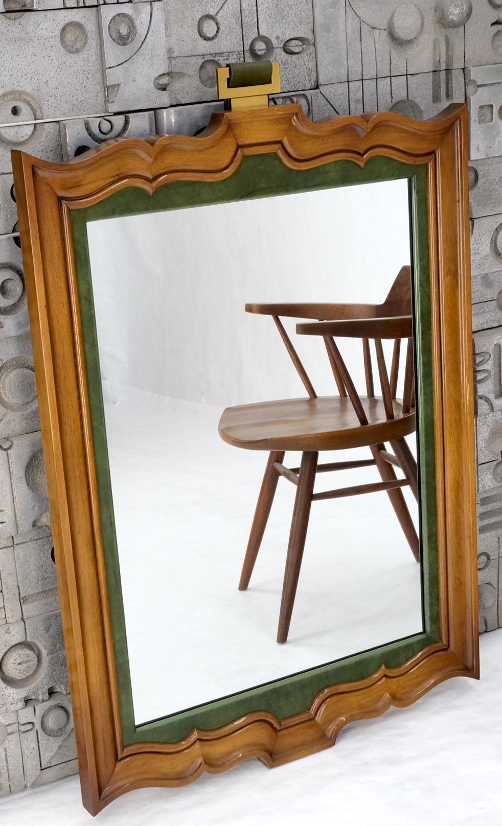 Mid-Century Modern Grossfeld House Figural Carved Frame Wall Mirror  For Sale